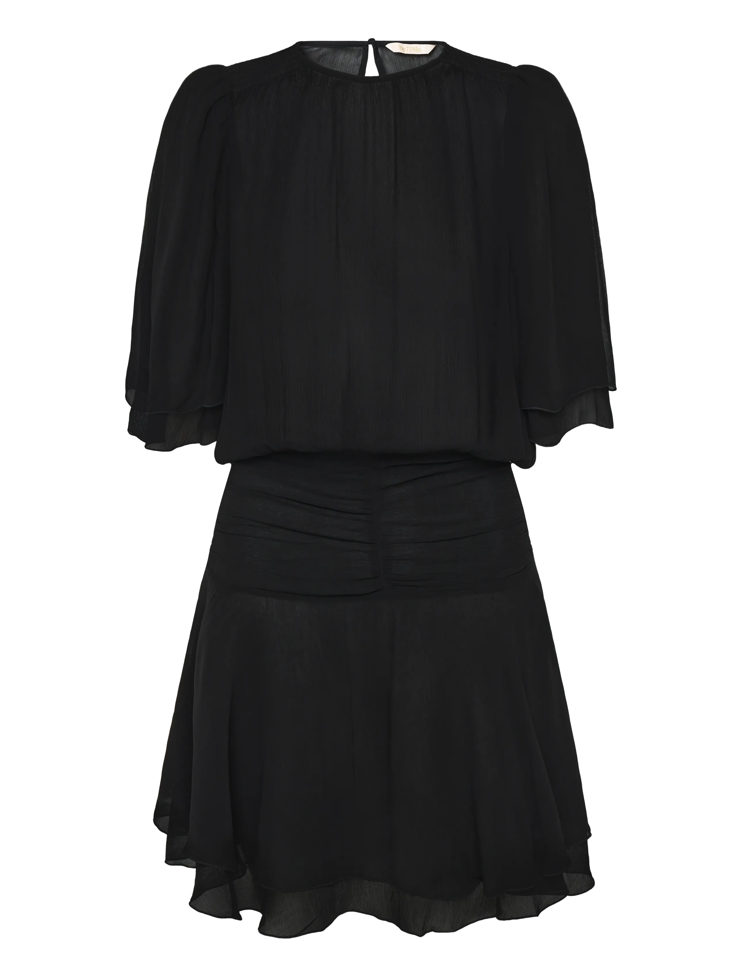 by Ti Mo Chiffon Mini Dress - Clothing - 099 - BLACK / black