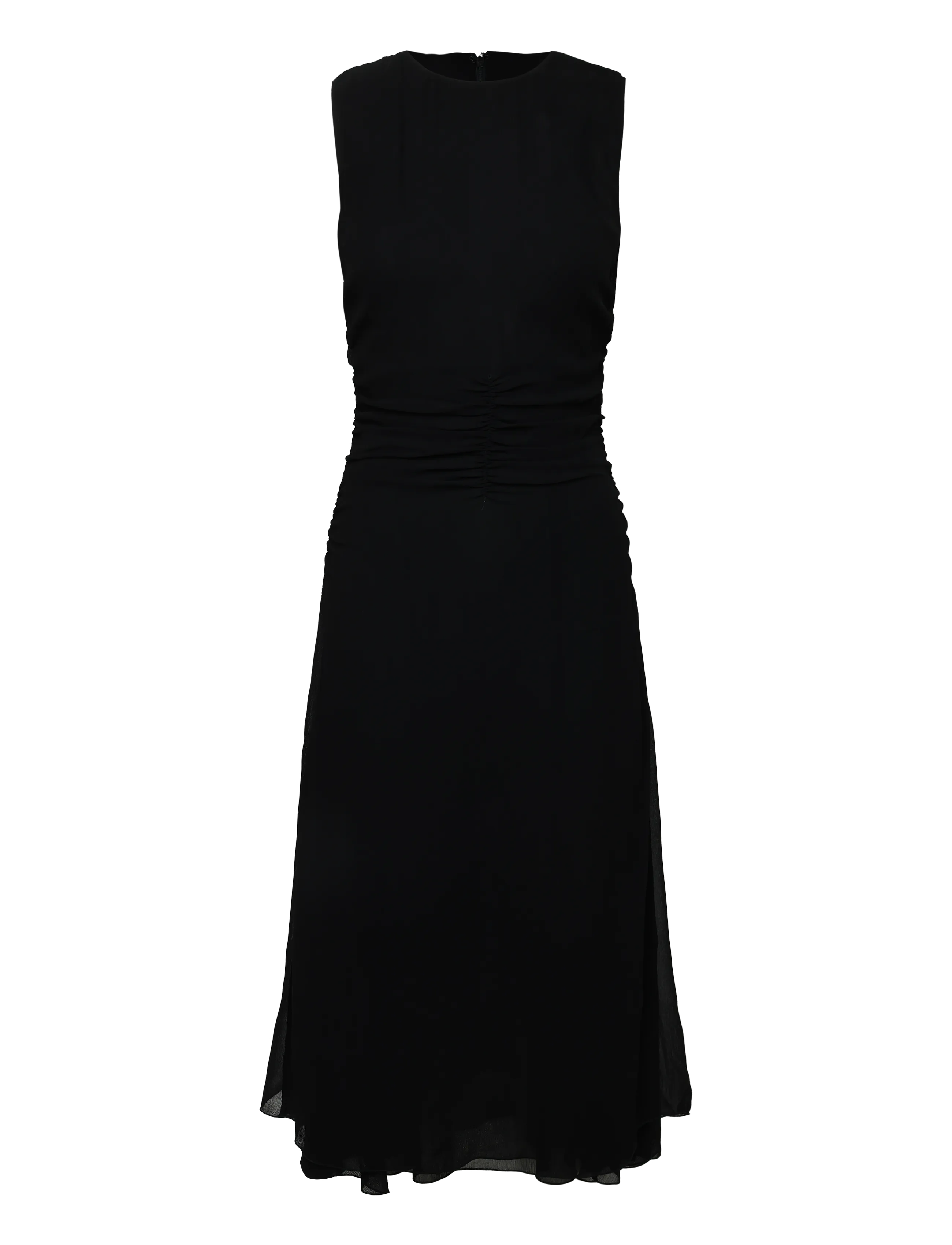 by Ti Mo - Chiffon Sleeveless Dress - midikleider - 099 - black - 1