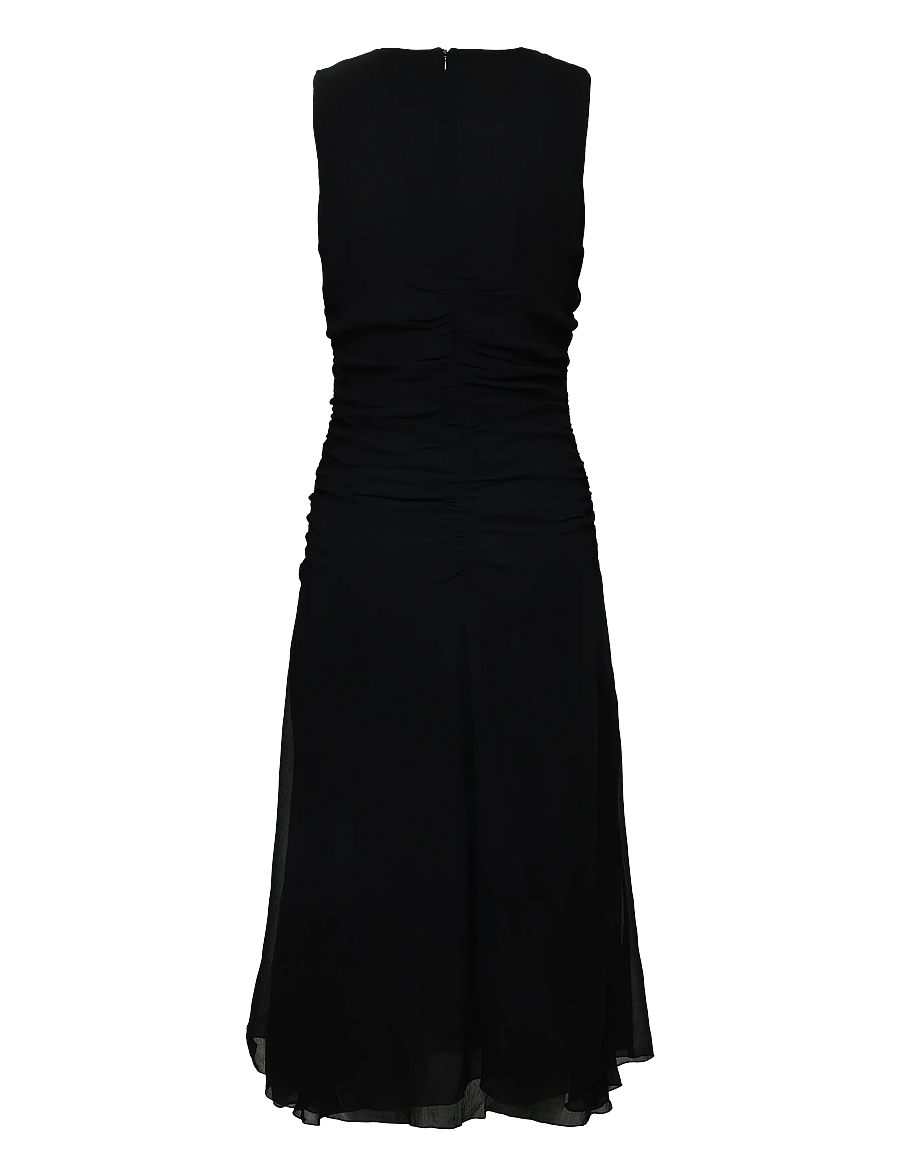 by Ti Mo - Chiffon Sleeveless Dress - midikleider - 099 - black - 2