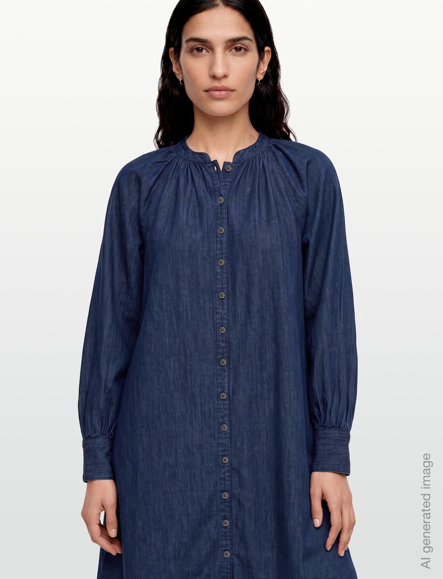 by Ti Mo - Denim Shift Dress - jeanskleider - 091 - denim blue - 3