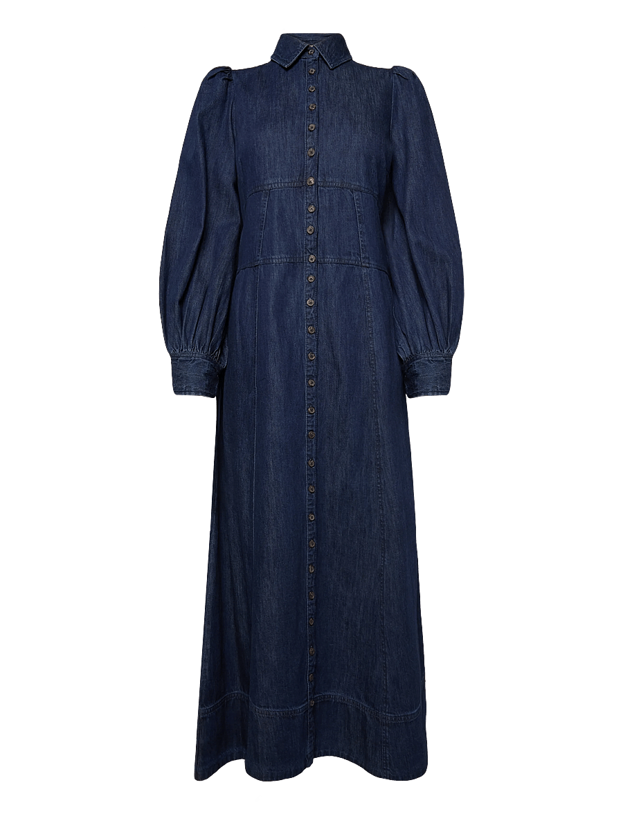 by Ti Mo - Denim Button-Down Dress - 091 - denim blue - 0