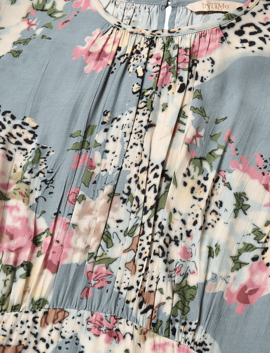 by Ti Mo - Viscose Mini Dress - kurze kleider - 838 - wild bloom - 4