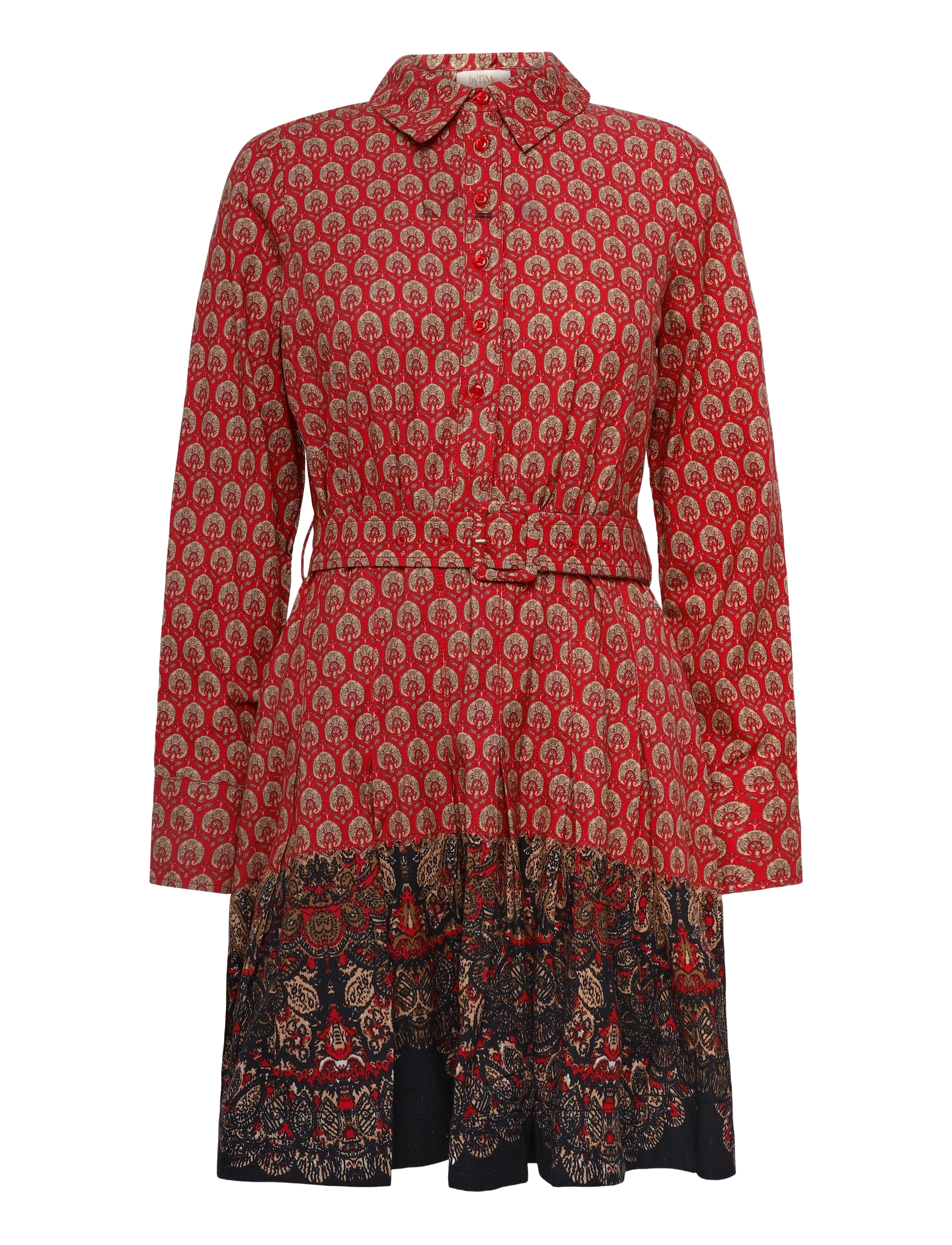 by Ti Mo - Winter Cotton Pleated Dress - särkkleidid - 858 - winter paisley - 0