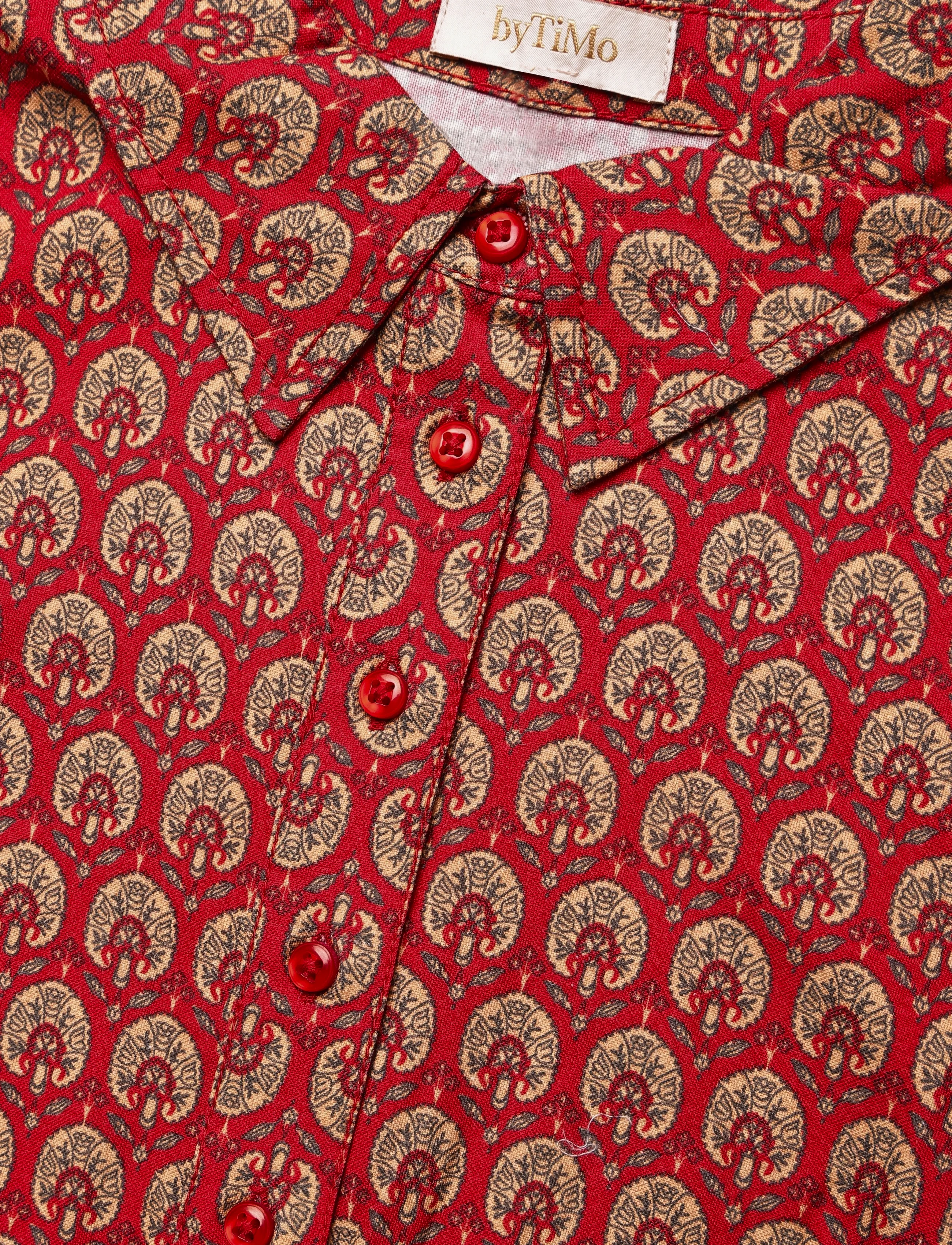 by Ti Mo - Winter Cotton Pleated Dress - särkkleidid - 858 - winter paisley - 2