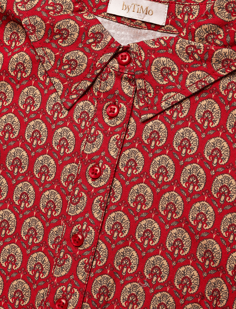 by Ti Mo - Winter Cotton Pleated Dress - särkkleidid - 858 - winter paisley - 2