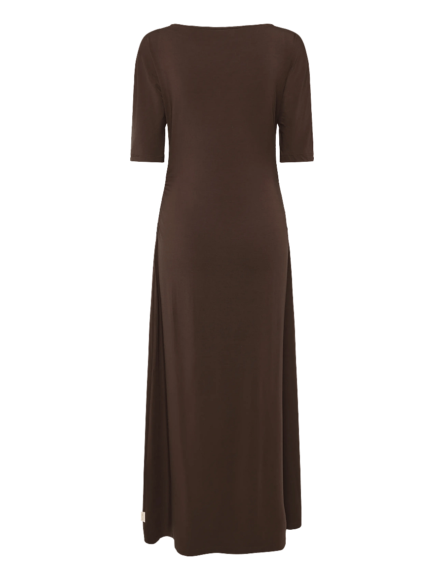 by Ti Mo - Jersey Fitted Dress - maxikleider - 008 - brown - 1