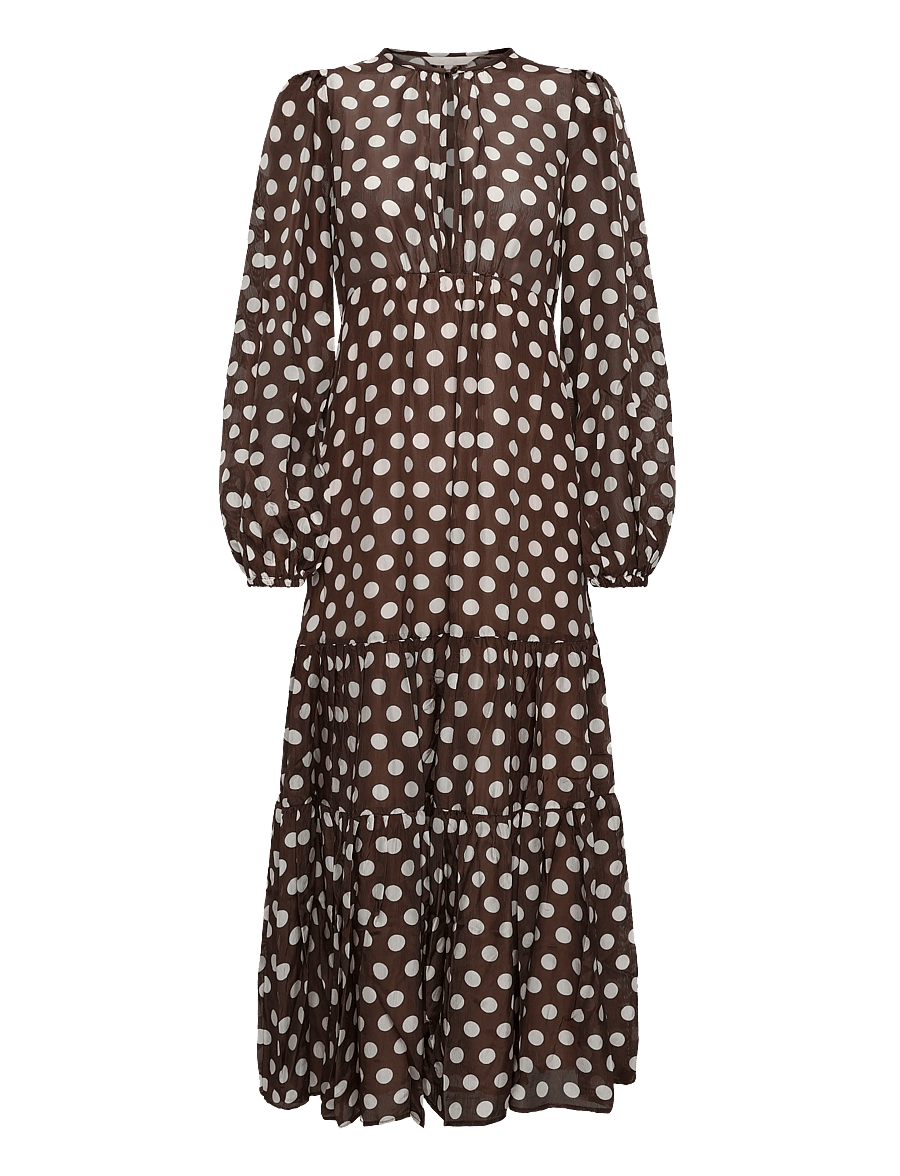 by Ti Mo - Striped Organza Midi Dress - midikleider - 854 - dots - 0