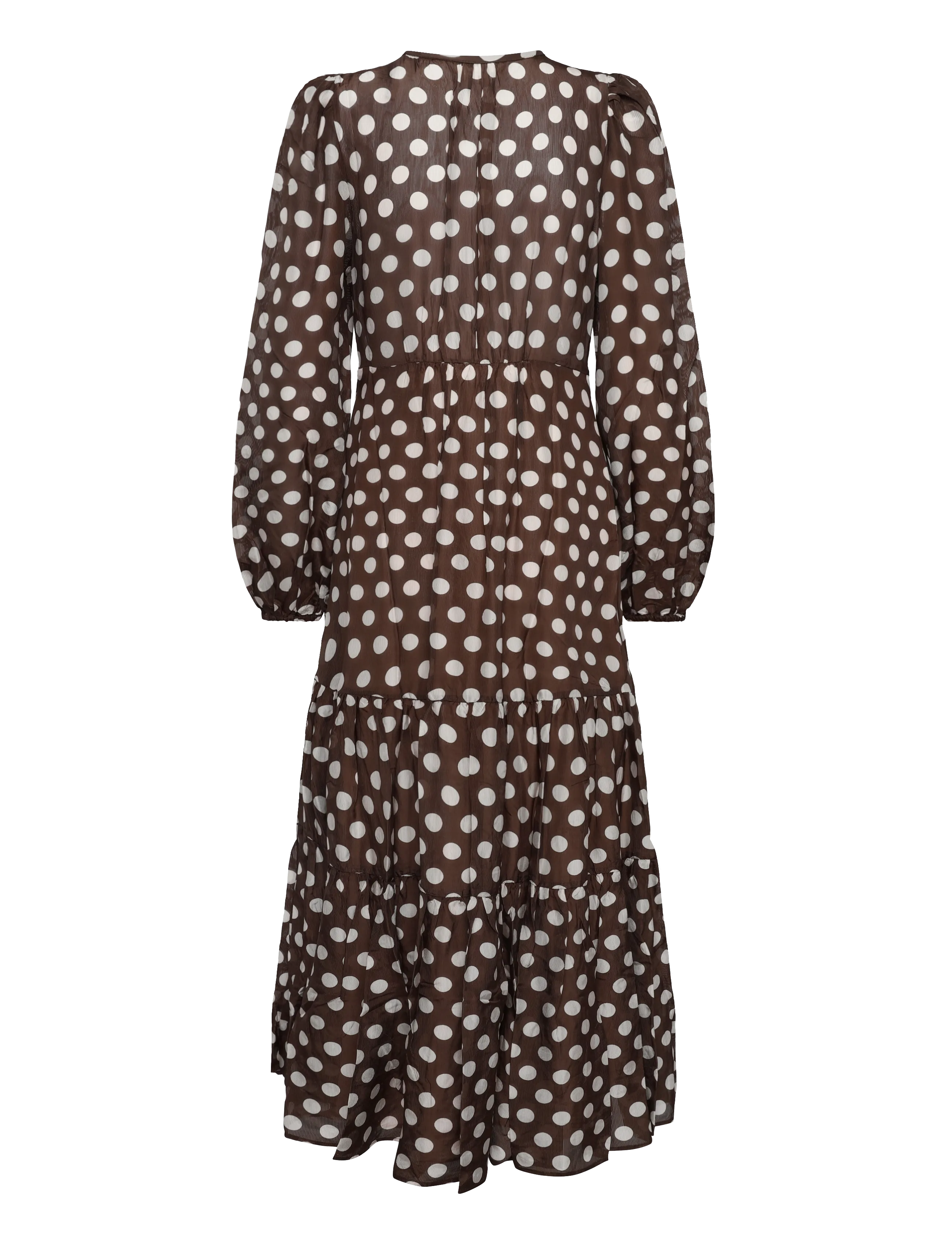 by Ti Mo - Striped Organza Midi Dress - 854 - dots - 1