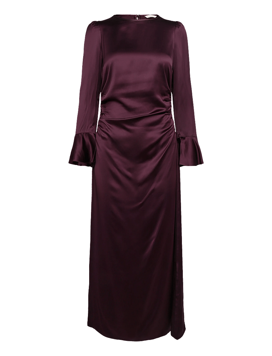 by Ti Mo - Satin Rouching Dress - partykleider - 043 - burgundy - 1