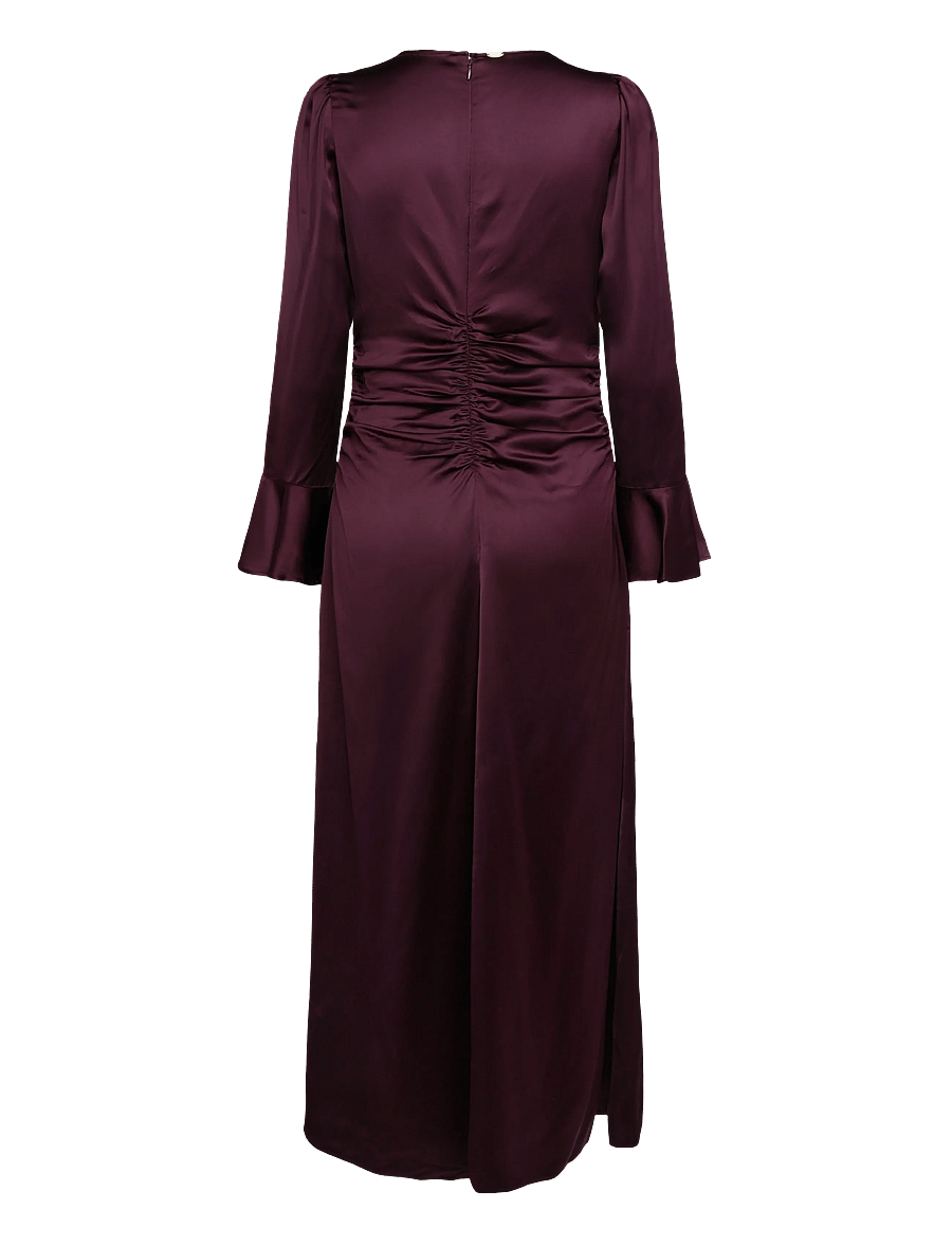 by Ti Mo - Satin Rouching Dress - partykleider - 043 - burgundy - 2