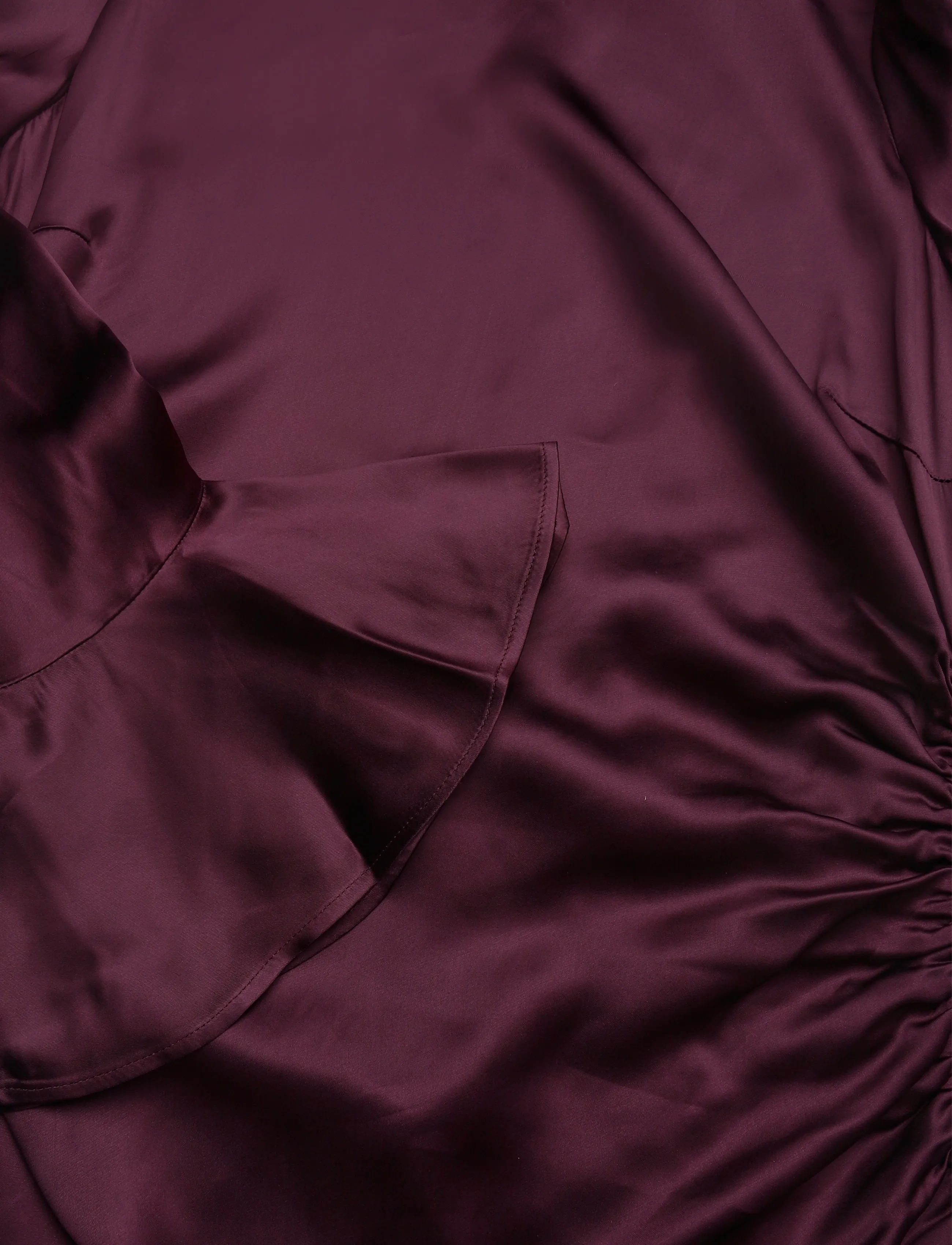 by Ti Mo - Satin Rouching Dress - partykleider - 043 - burgundy - 5