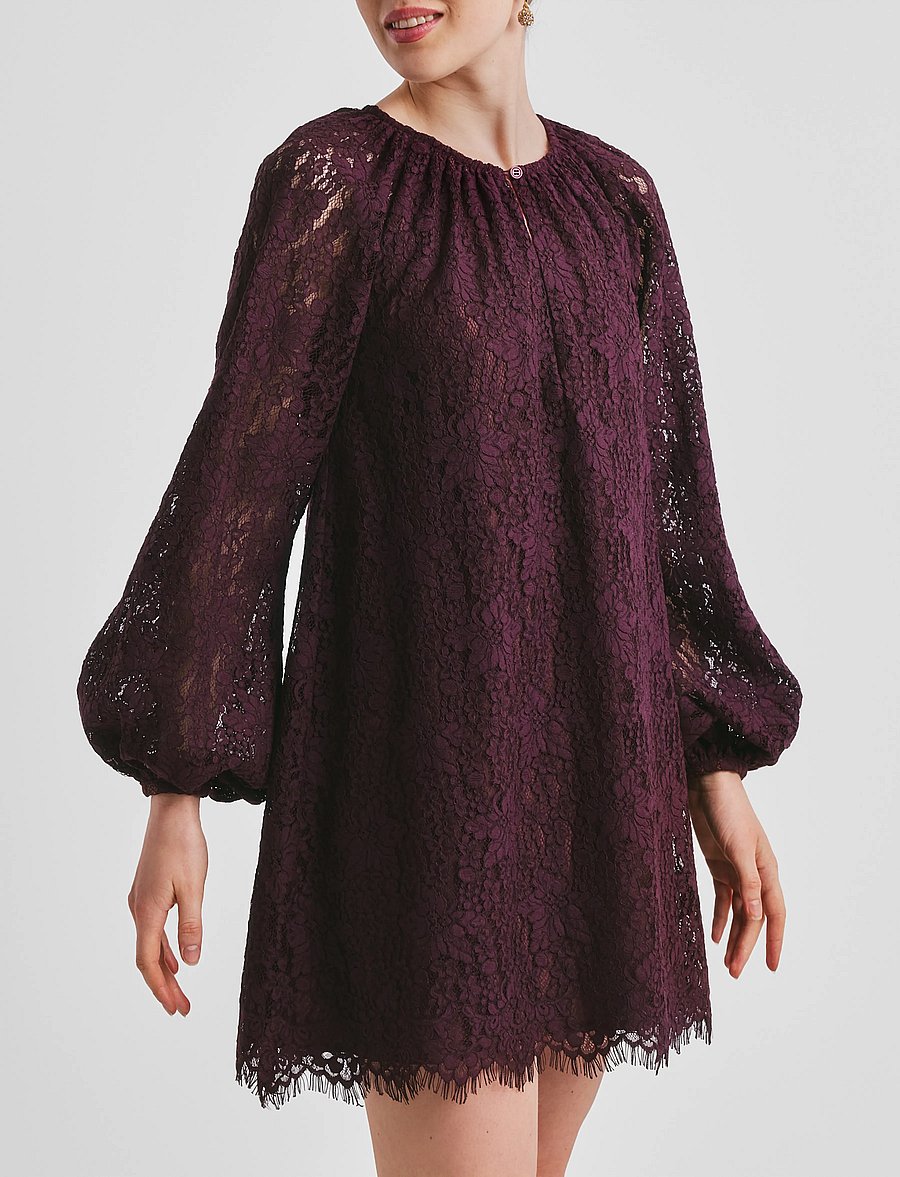 by Ti Mo - Lace Shift Dress - pitskleidid - 043 - burgundy - 0