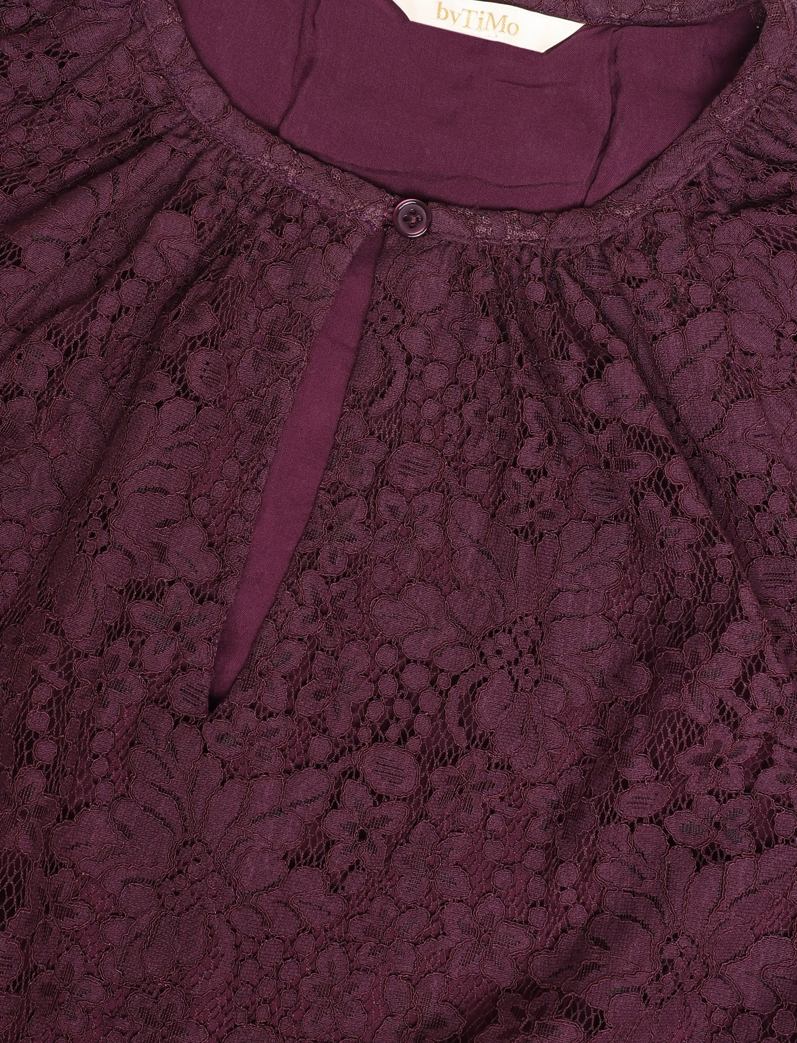 by Ti Mo - Lace Shift Dress - 043 - burgundy - 4
