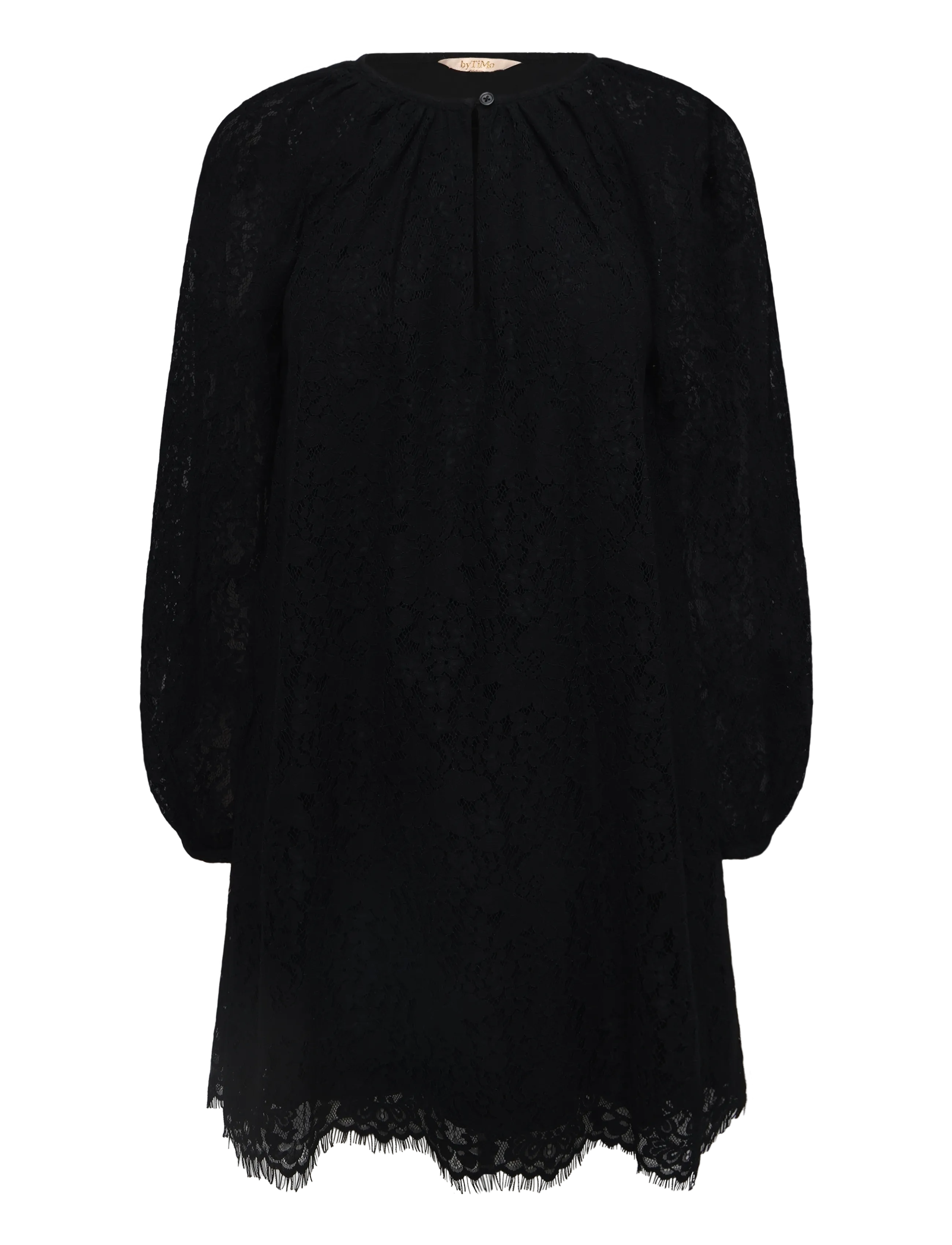 by Ti Mo Lace Shift Dress - Spetsklänningar - 099 - BLACK / black