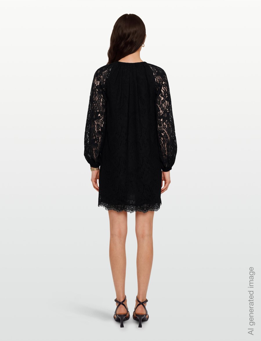 by Ti Mo - Lace Shift Dress - spitzenkleider - 099 - black - 2
