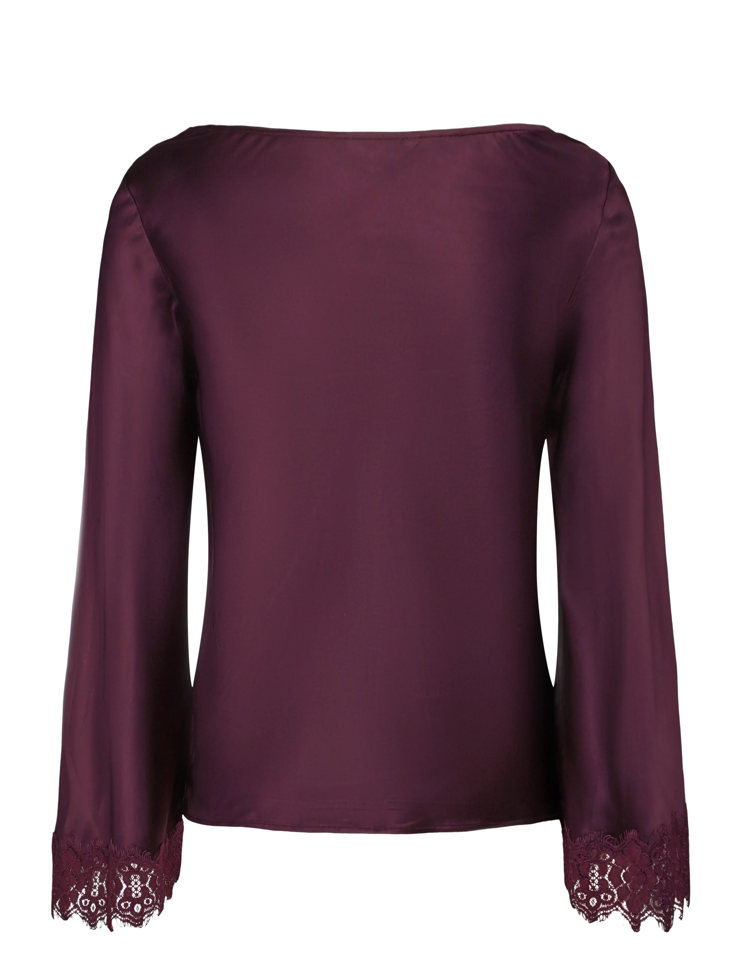 by Ti Mo - Satin Drape Top - 043 - burgundy - 2