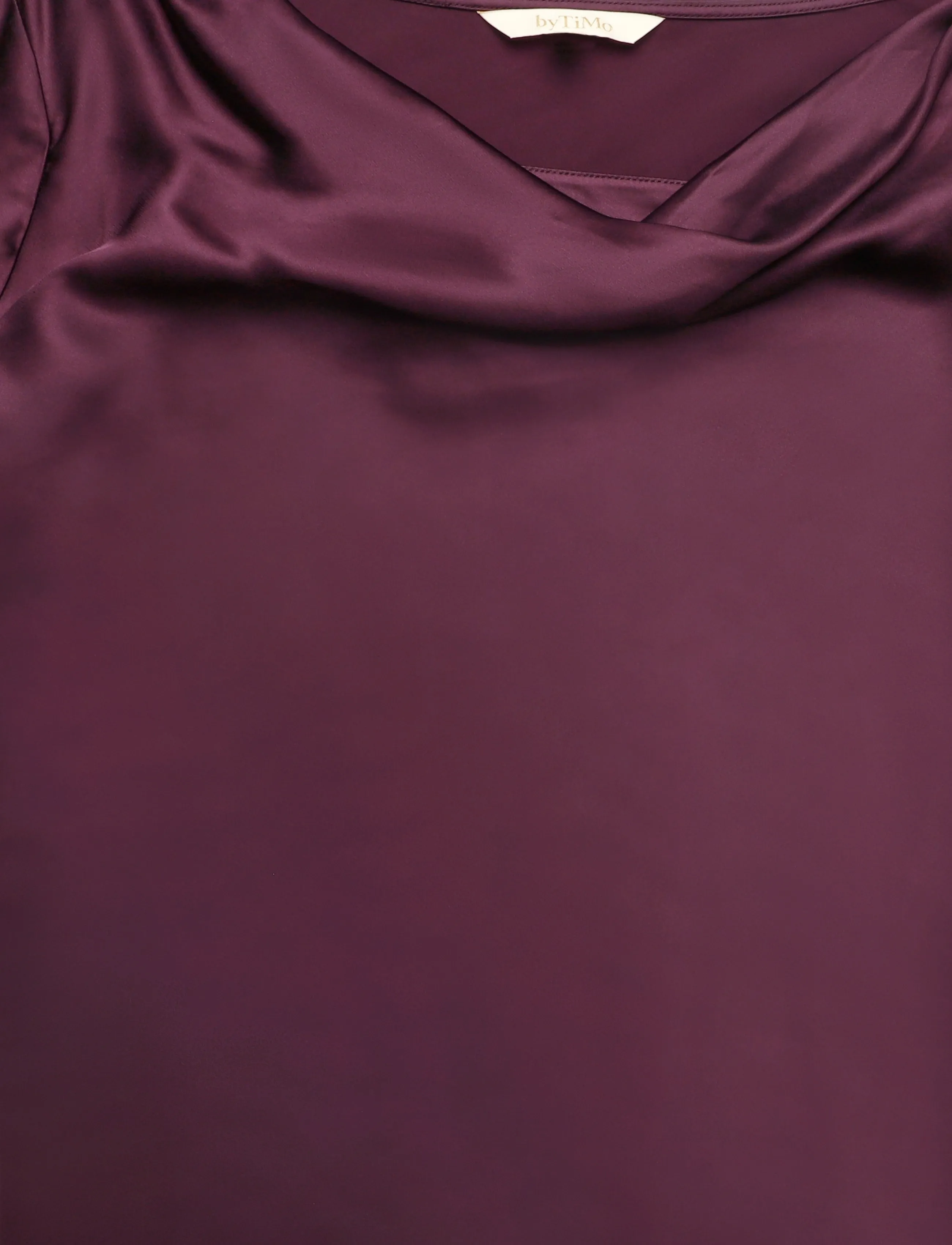 by Ti Mo - Satin Drape Top - 043 - burgundy - 4