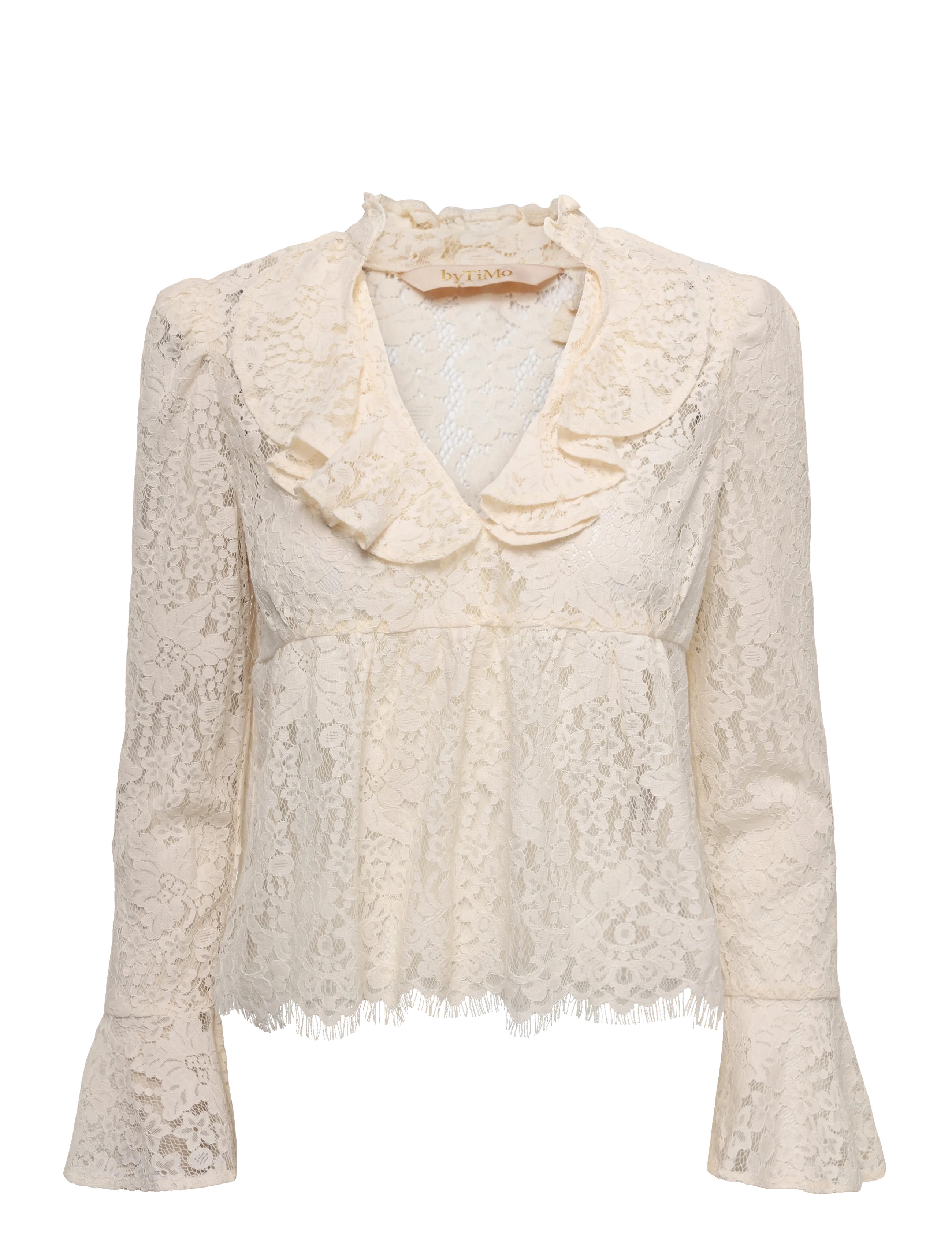 by Ti Mo Lace Ruffle Blouse - byTiMo - 002 -VINTAGE WHITE / cream