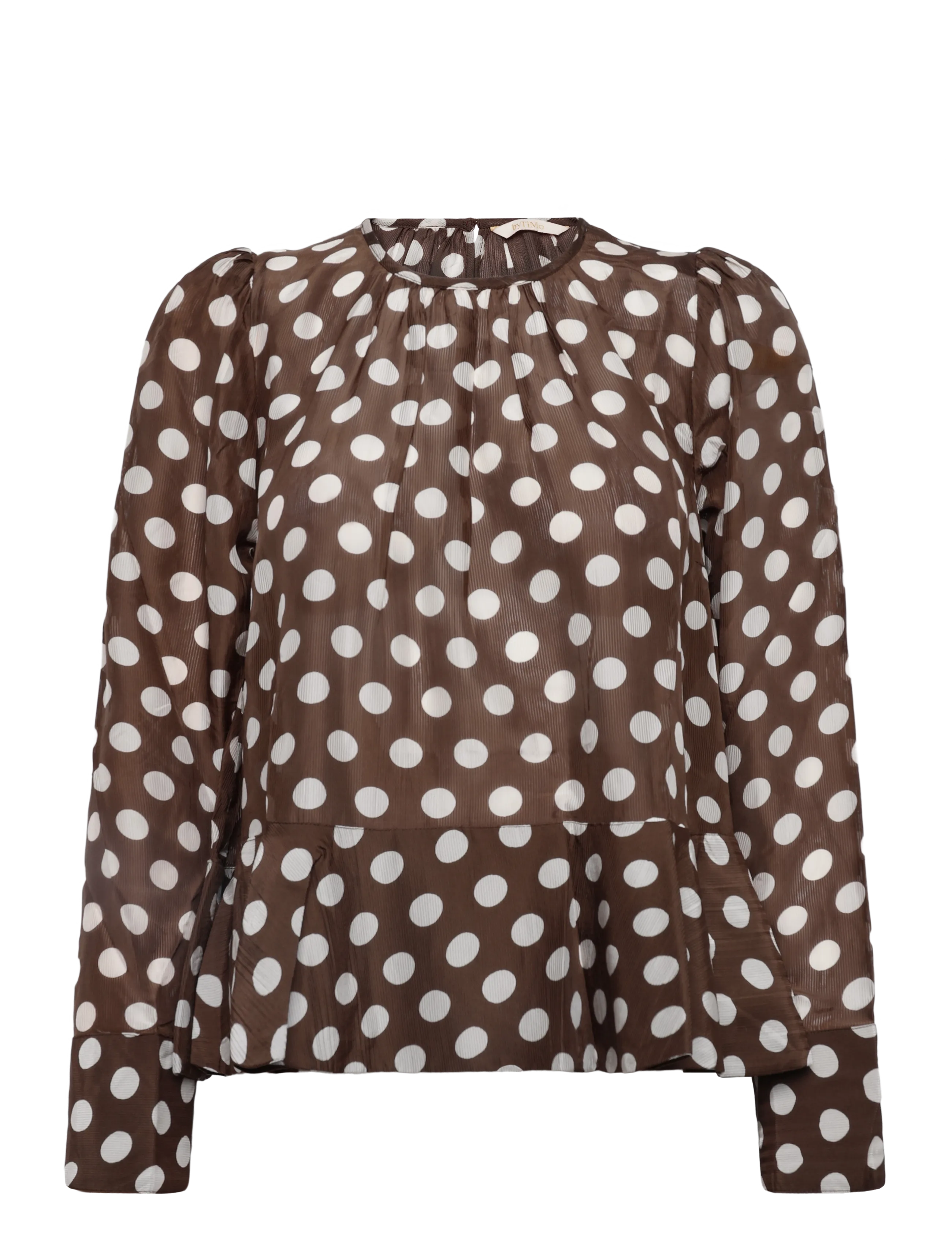 by Ti Mo Striped Organza Top - Fashion Trends - 854 - DOTS / brown