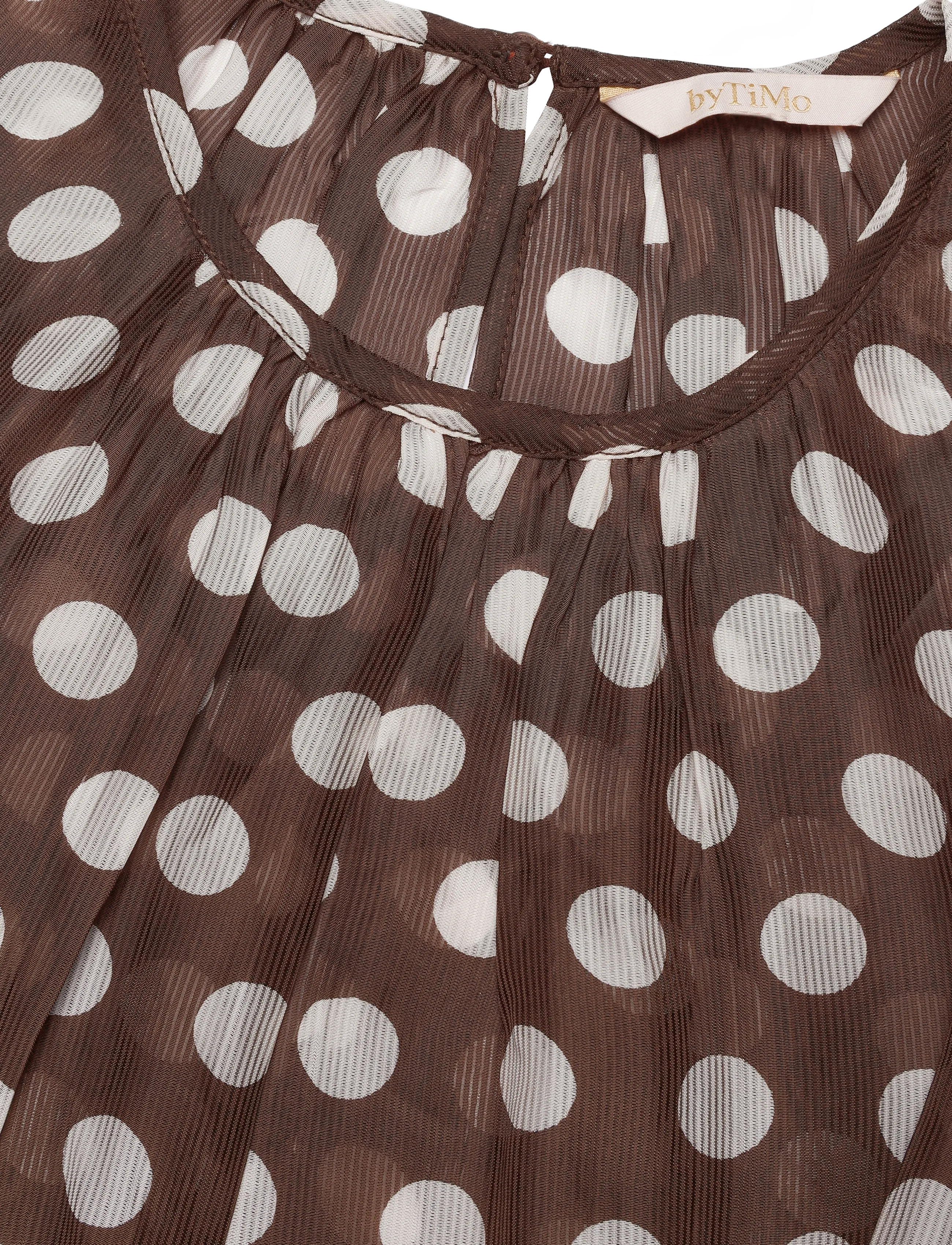 by Ti Mo - Striped Organza Top - long sleeved blouses - 854 - dots - 2