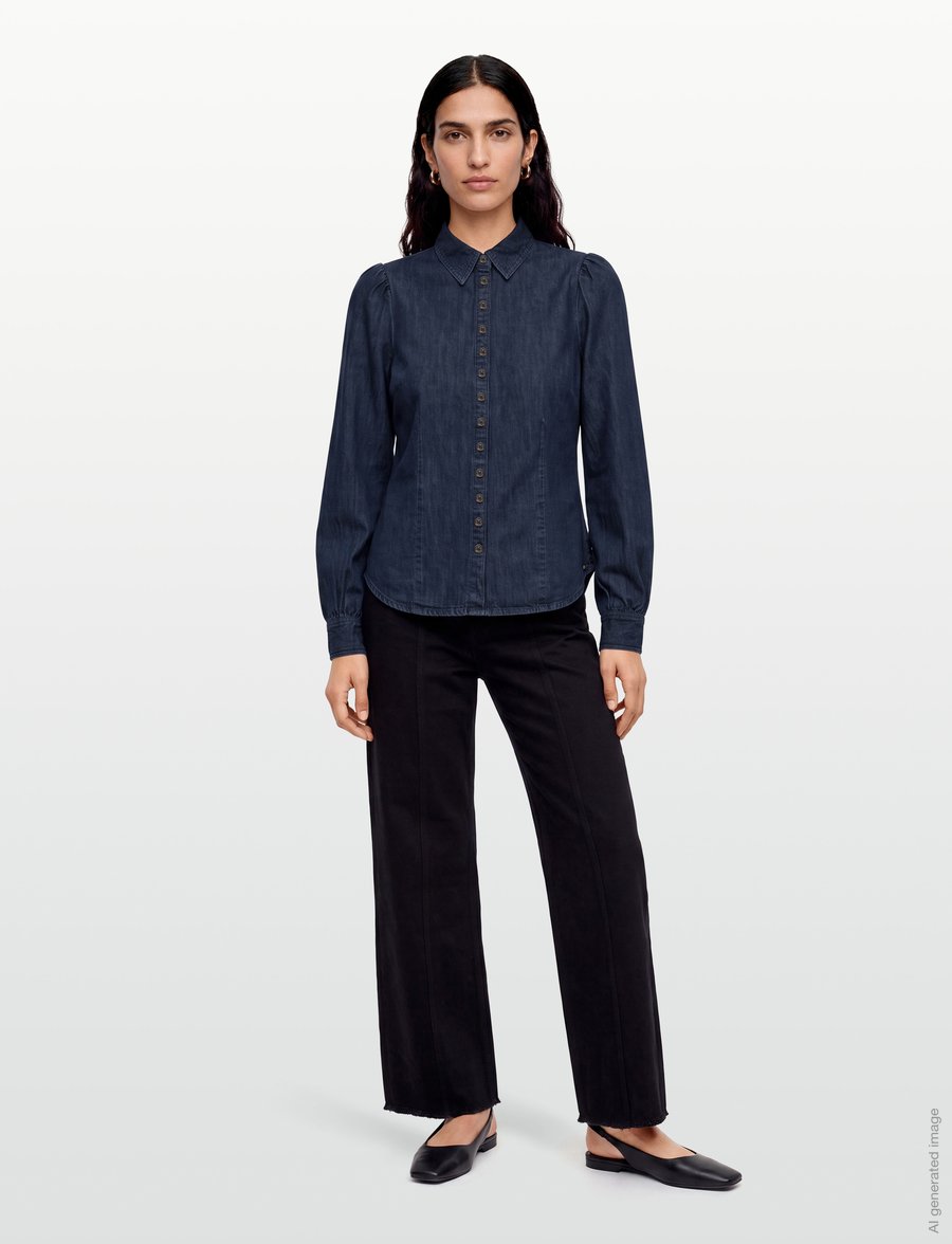 by Ti Mo - Denim Shirt - teksasärgid - 091 - denim blue - 0