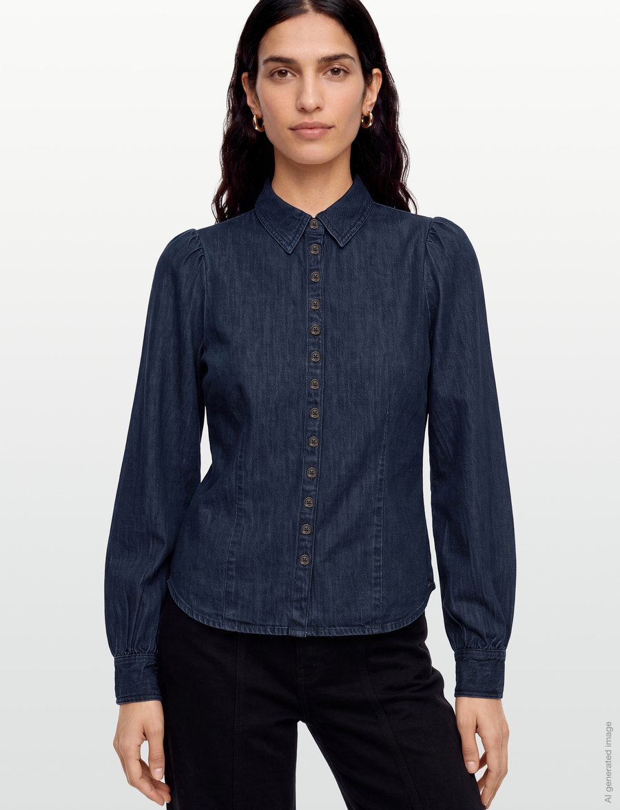 by Ti Mo - Denim Shirt - teksasärgid - 091 - denim blue - 3