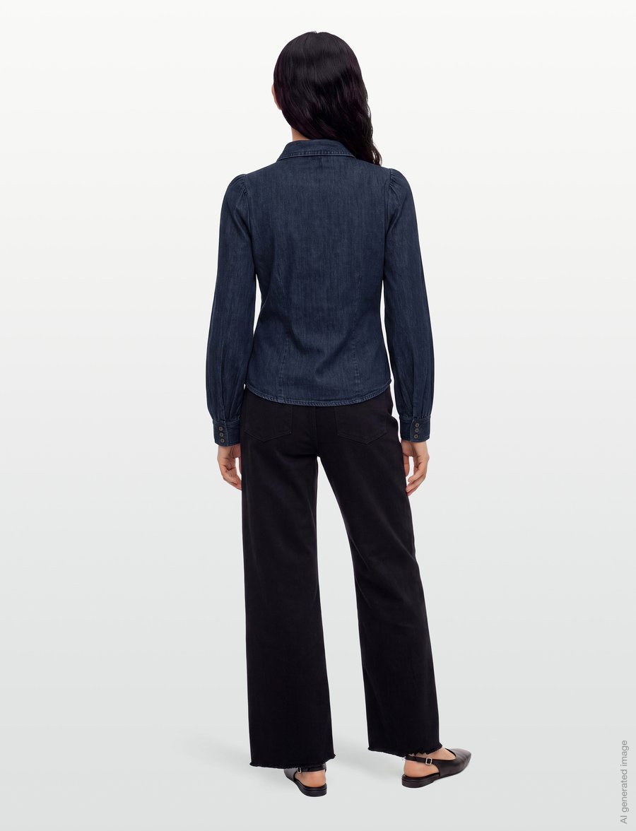 by Ti Mo - Denim Shirt - teksasärgid - 091 - denim blue - 4