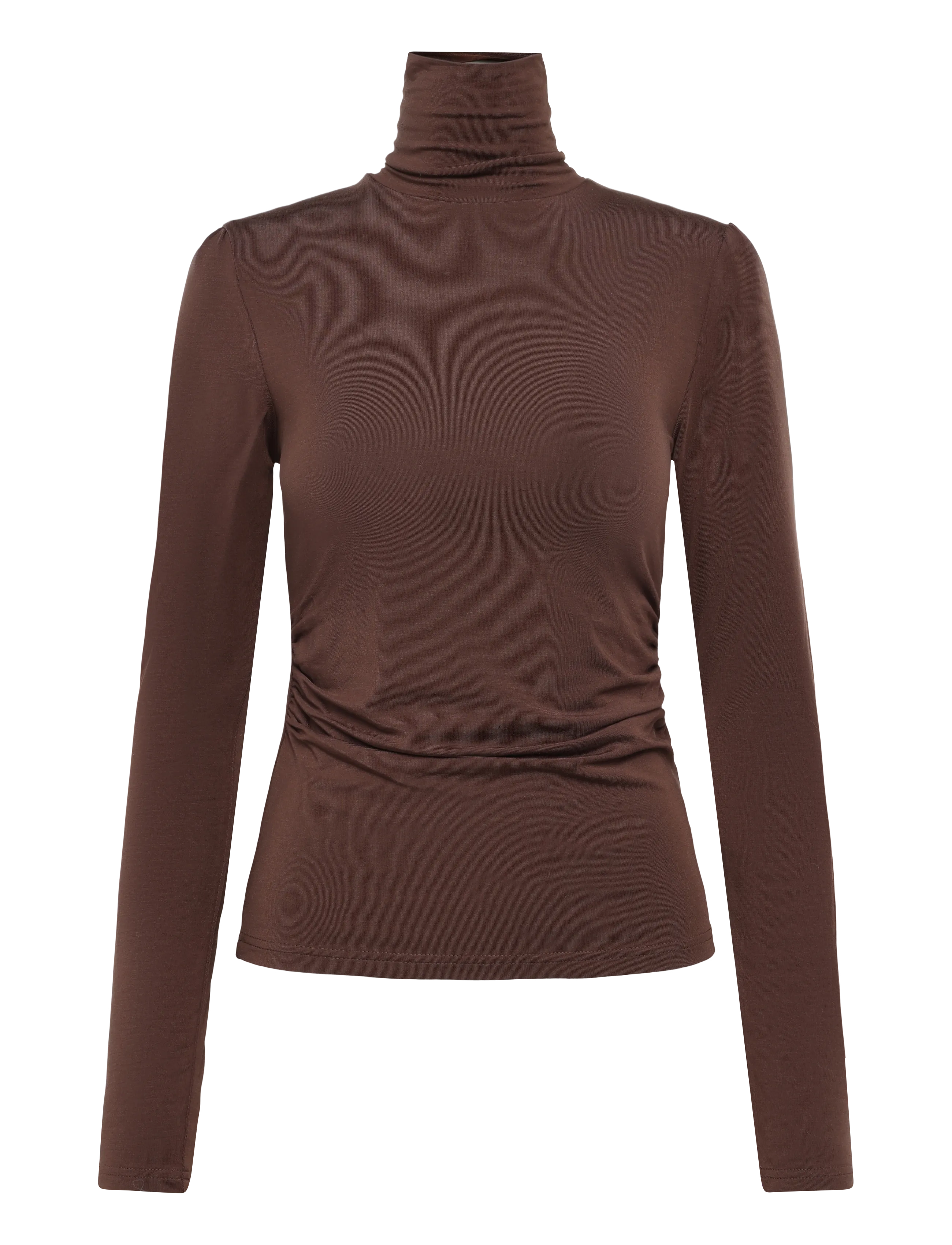 by Ti Mo Jersey Turtleneck - Kollektioner - 008 - BROWN / brown