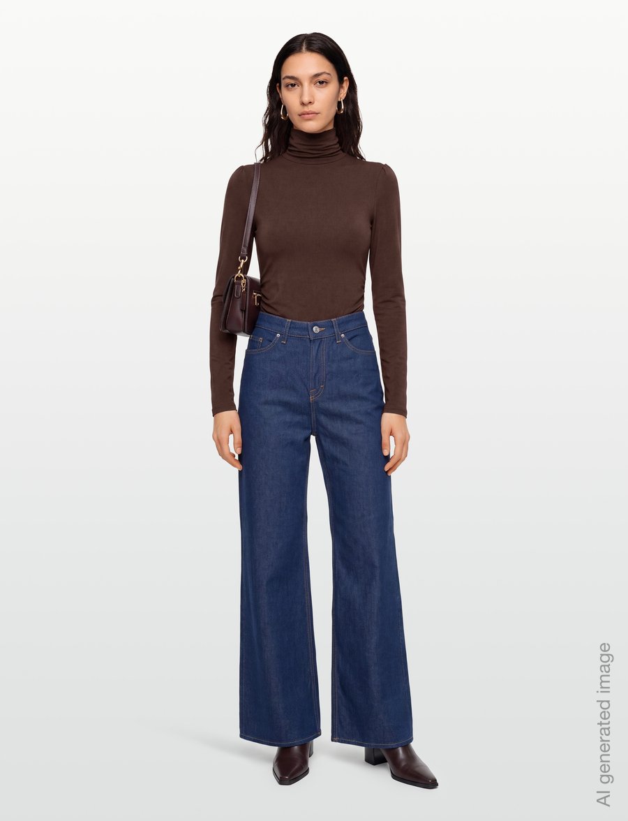 by Ti Mo - Jersey Turtleneck - kõrge kaelusega kudumid - 008 - brown - 0