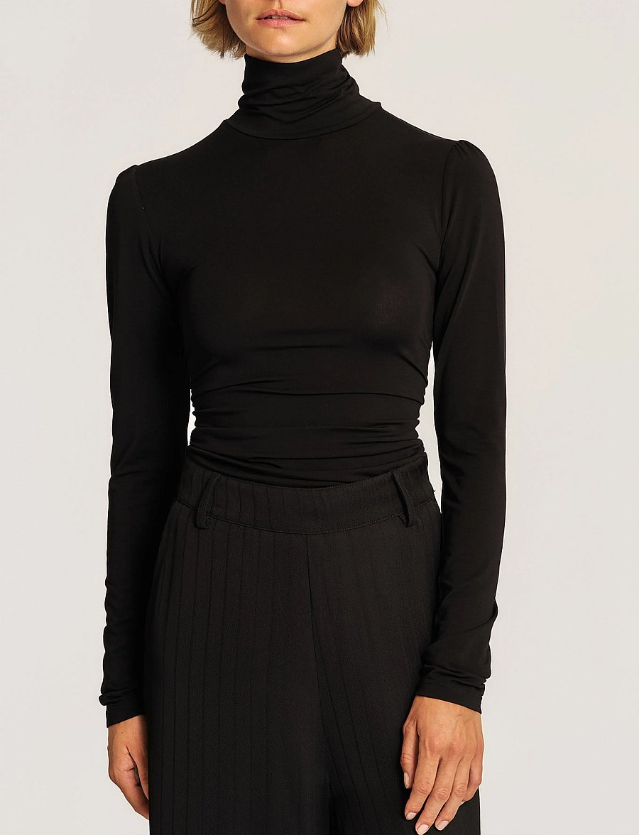 by Ti Mo - Jersey Turtleneck - rollkragenpullover - 099 - black - 0