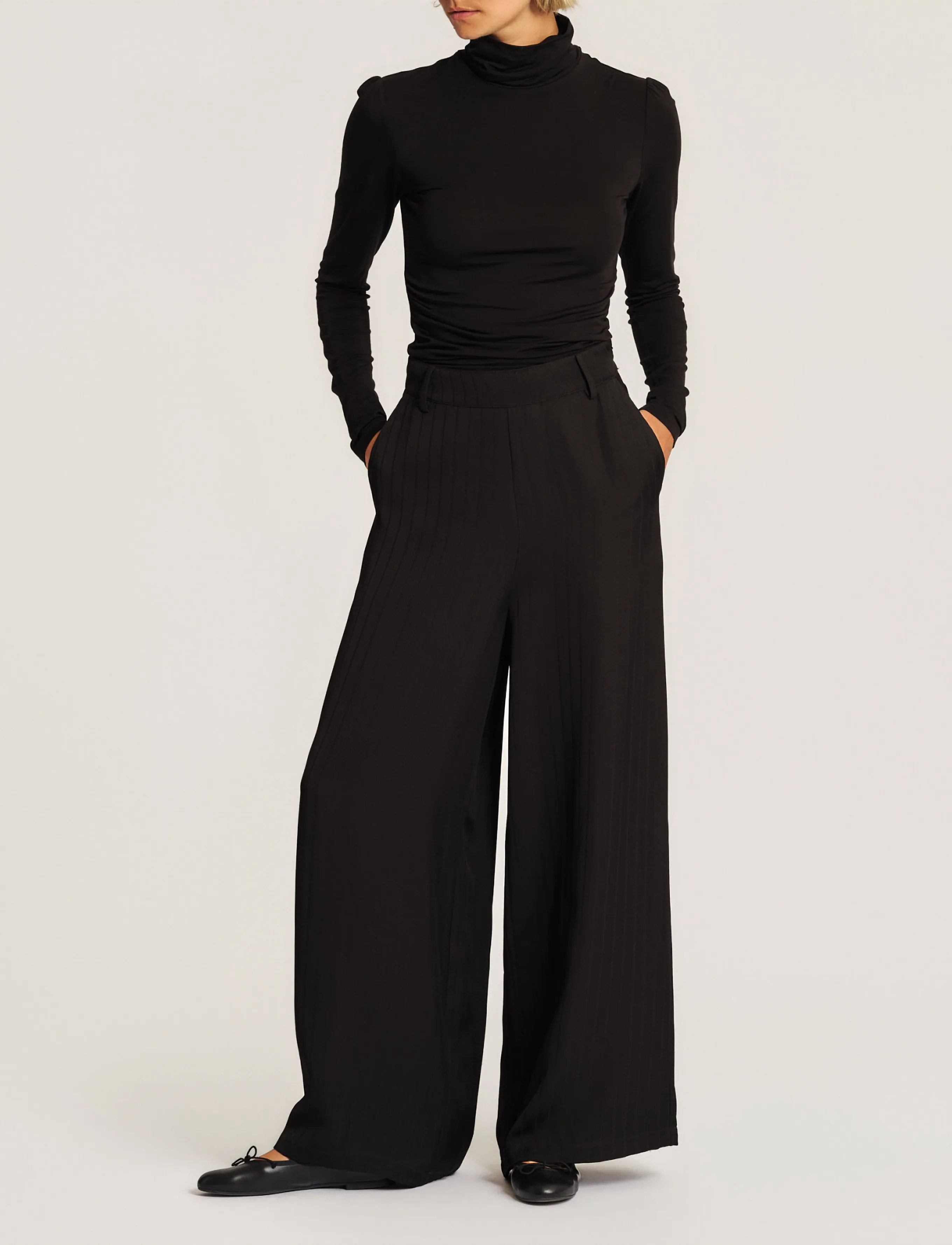 by Ti Mo - Jersey Turtleneck - rollkragenpullover - 099 - black - 3