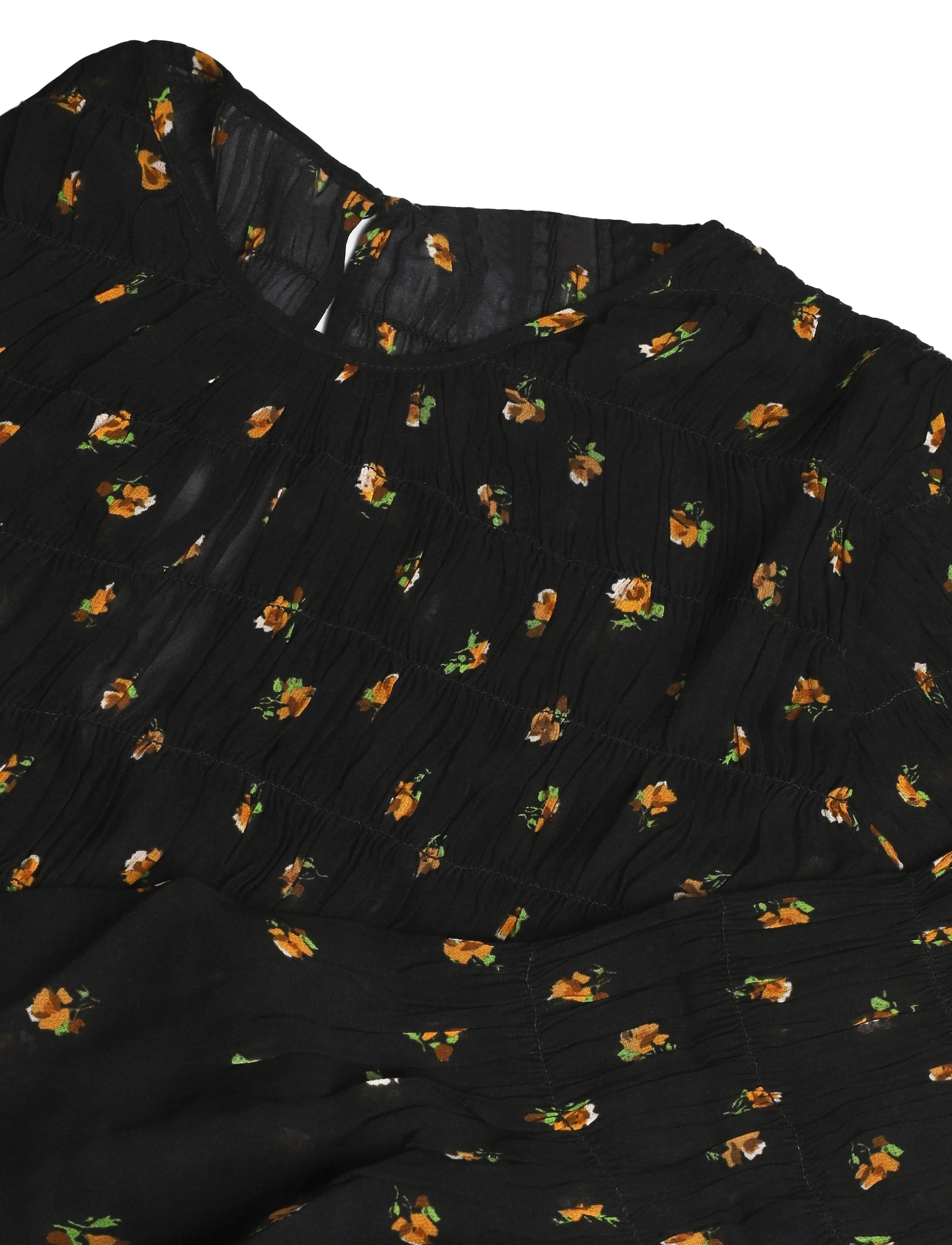 by Ti Mo - Georgette Smocking Top - long sleeved blouses - 848 - flower buds - 2