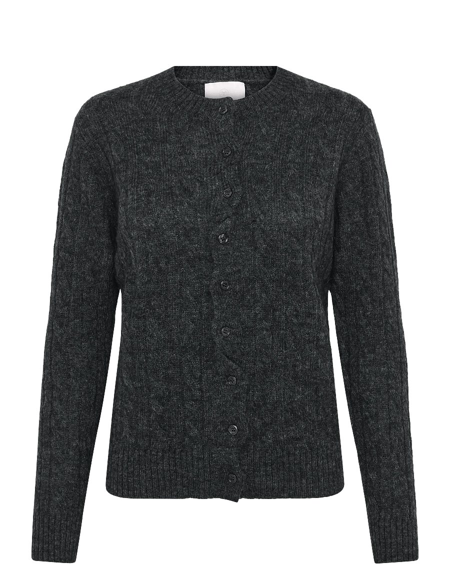 by Ti Mo - Cable Knit Jacket - wolljacken - grey melange - 1