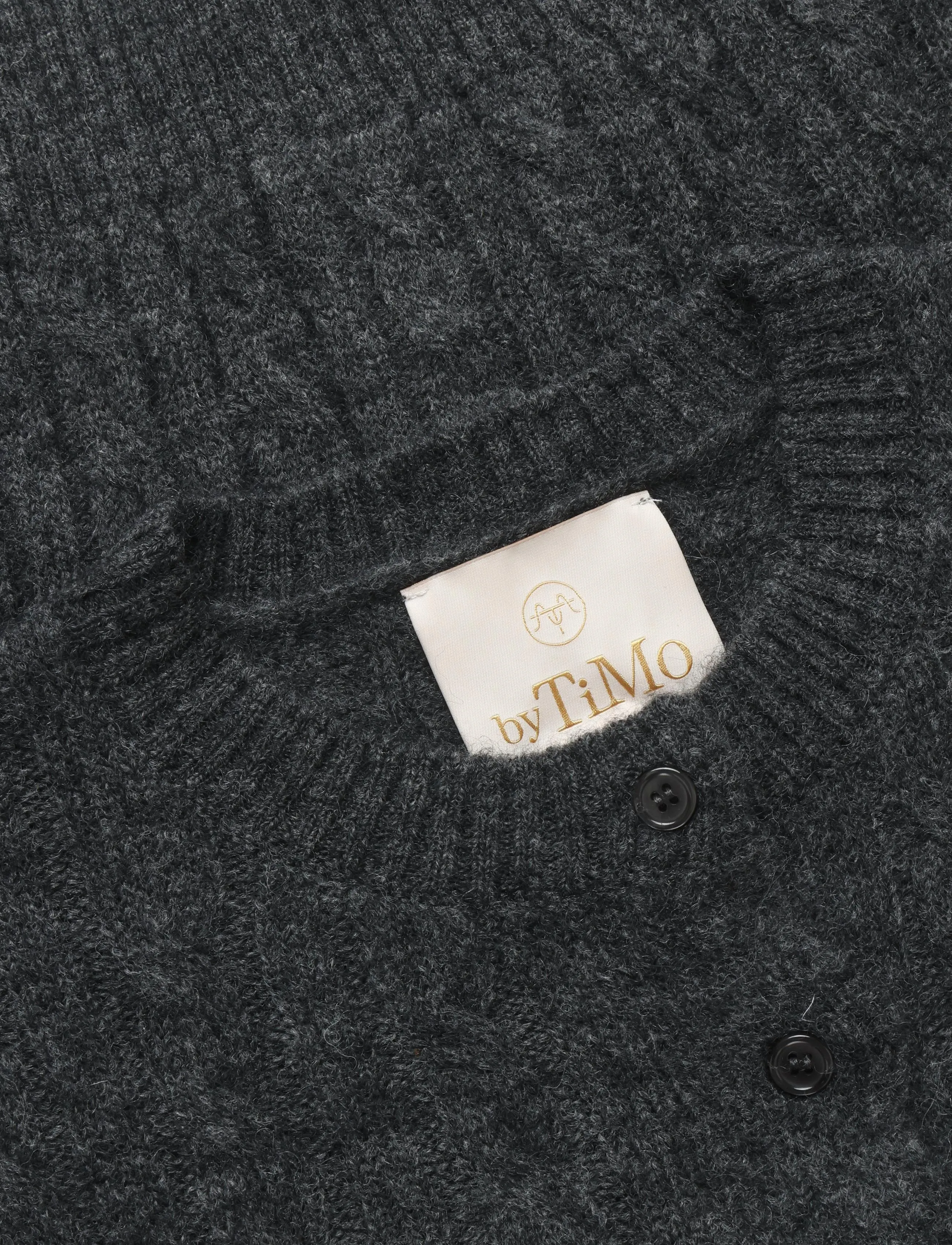 by Ti Mo - Cable Knit Jacket - wolljacken - grey melange - 4