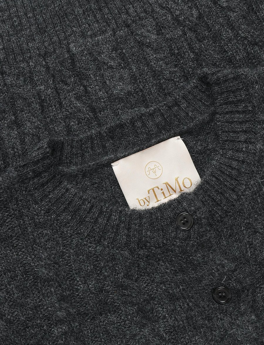 by Ti Mo - Cable Knit Jacket - wolljacken - grey melange - 4