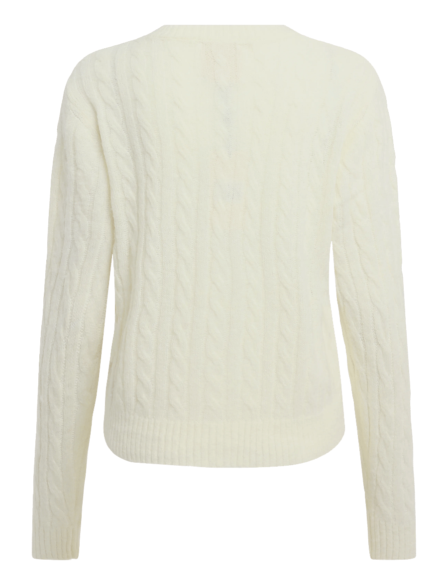 by Ti Mo - Cable Knit Jacket - ulljackor - off white - 1
