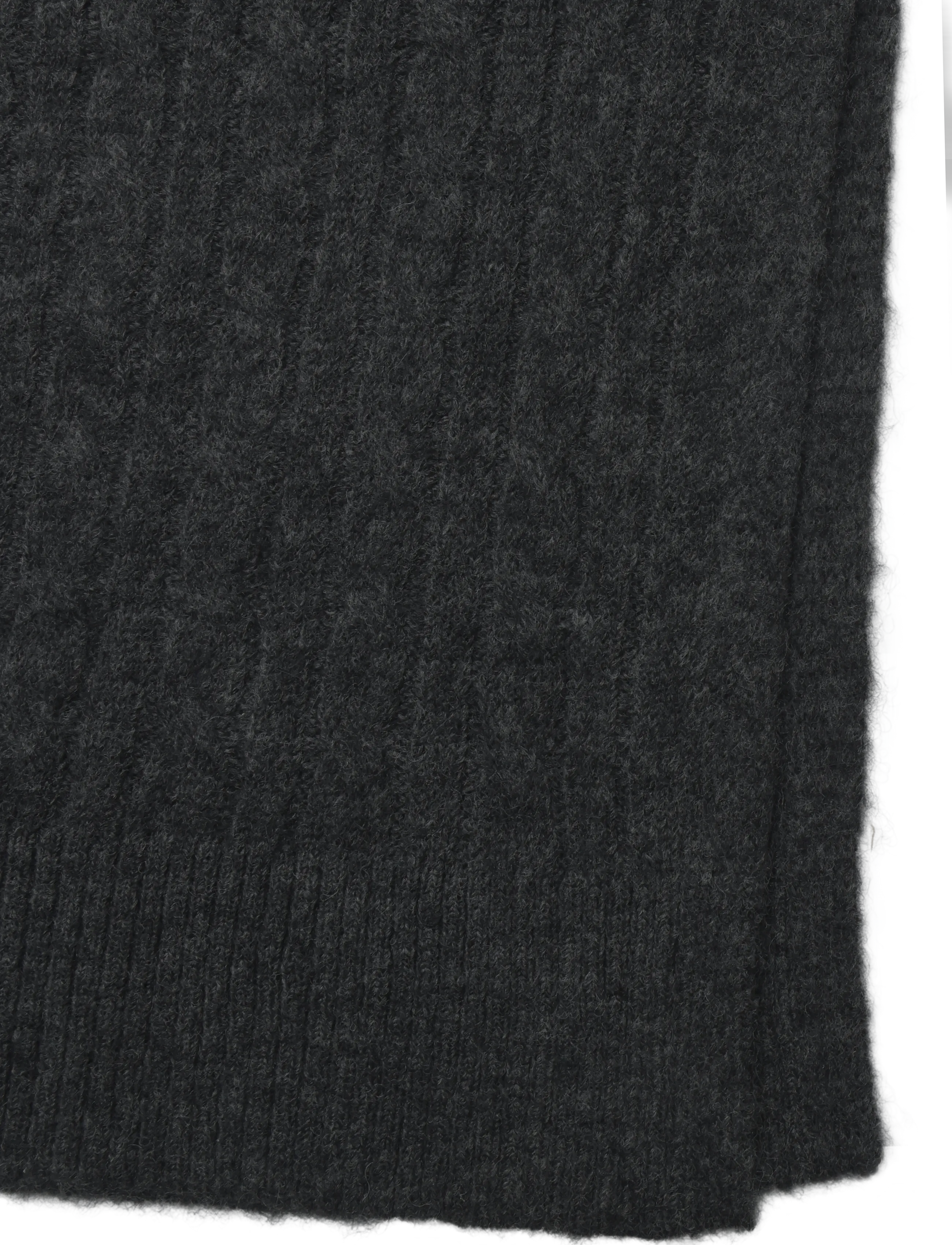 by Ti Mo - Cable Knit Midi Dress - stickade klänningar - grey melange - 2