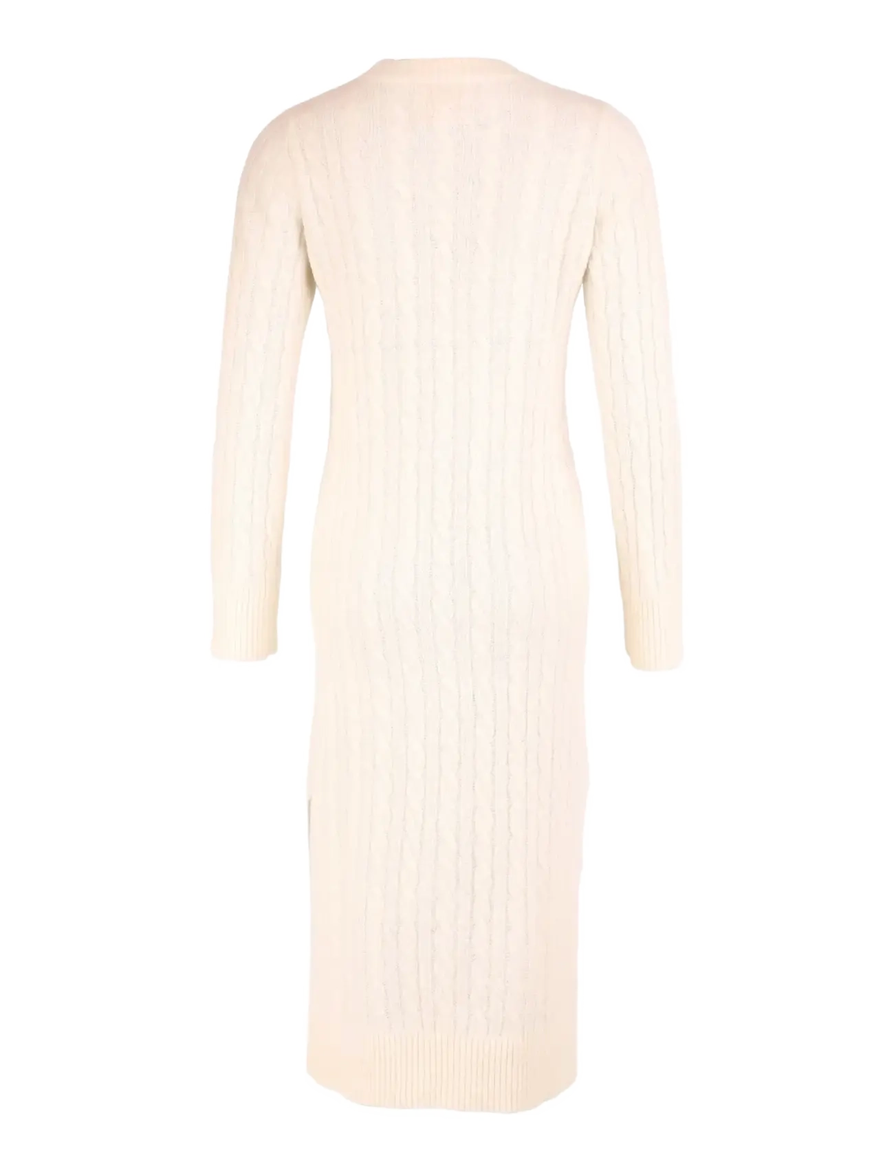 by Ti Mo - Cable Knit Midi Dress - strikkjoler - off white - 2