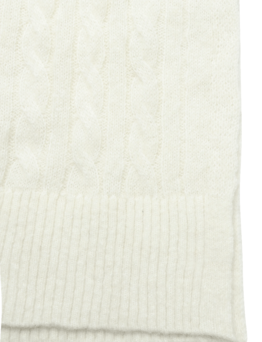 by Ti Mo - Cable Knit Midi Dress - strickkleider - off white - 4
