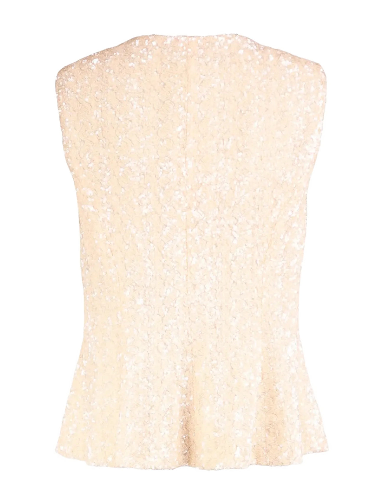 by Ti Mo - Beaded V-Neck Top - champagne - 2