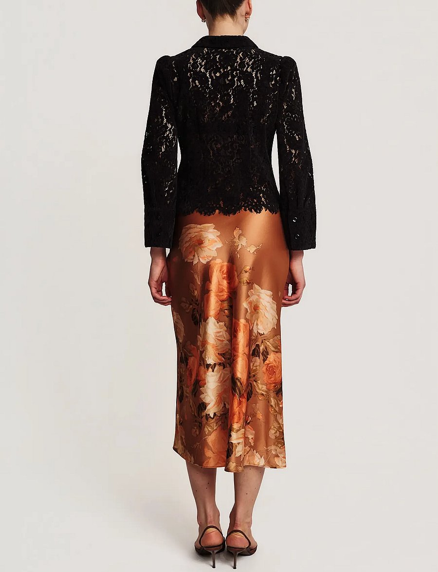 by Ti Mo - Lace Velvet Shirt - pikkade varrukatega särgid - black - 3