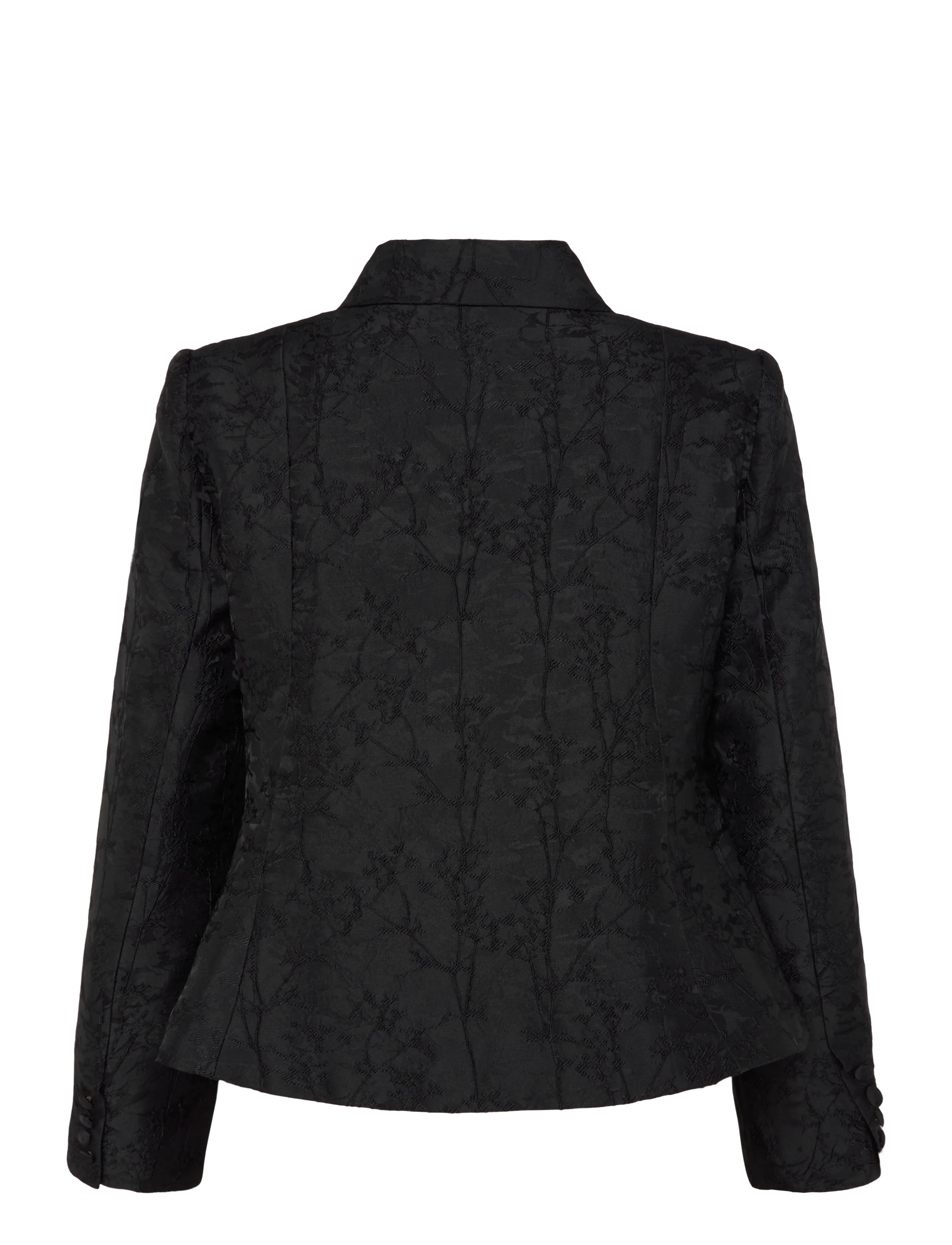 by Ti Mo - Brocade Blazer - single breasted blazers - black - 1