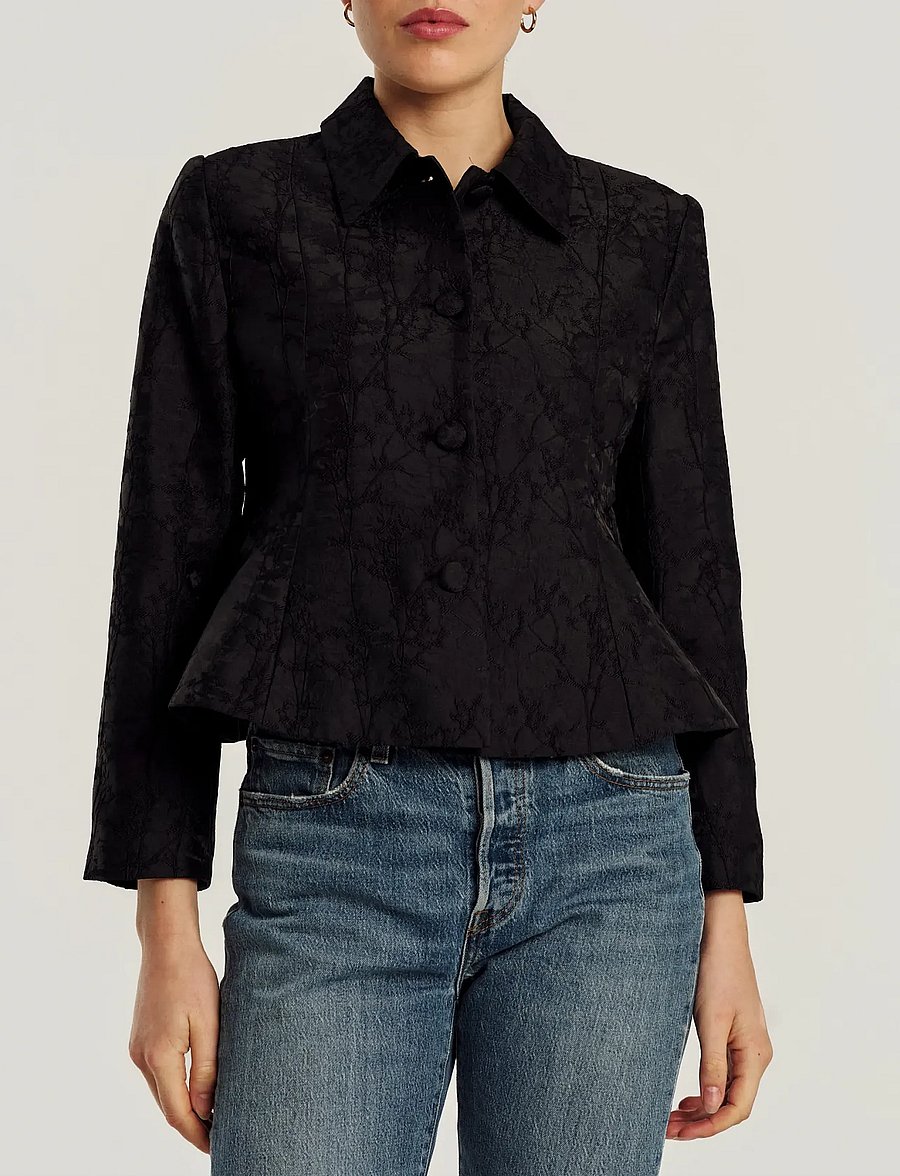 by Ti Mo - Brocade Blazer - Üherealised pintsakud - black - 0