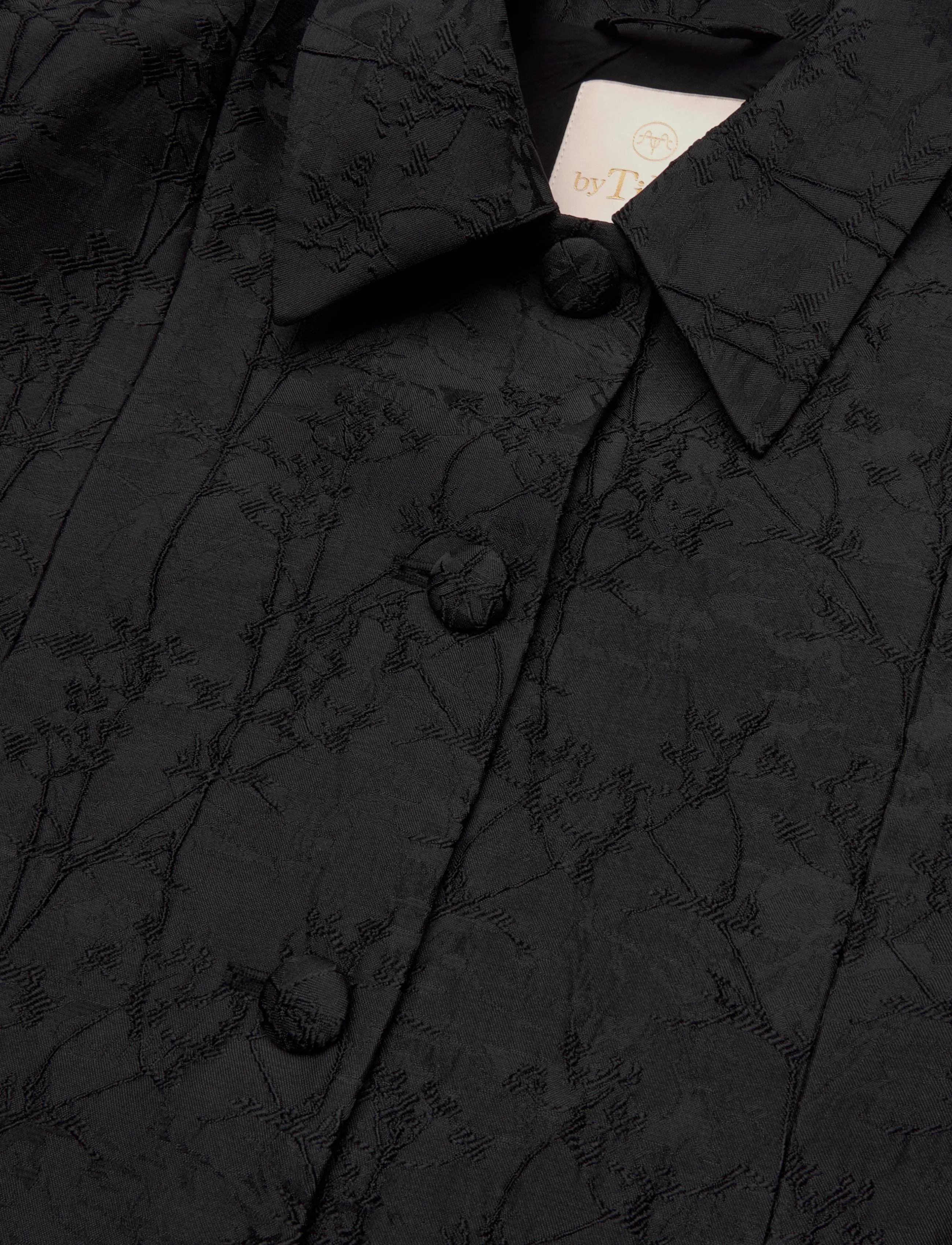 by Ti Mo - Brocade Blazer - single breasted blazers - black - 2