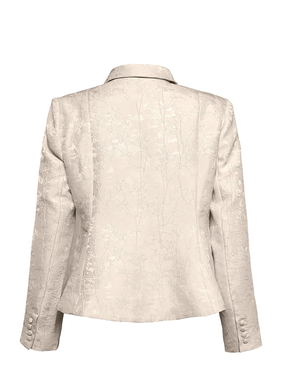 by Ti Mo - Brocade Blazer - enkelknäppta kavajer - vintage white - 1