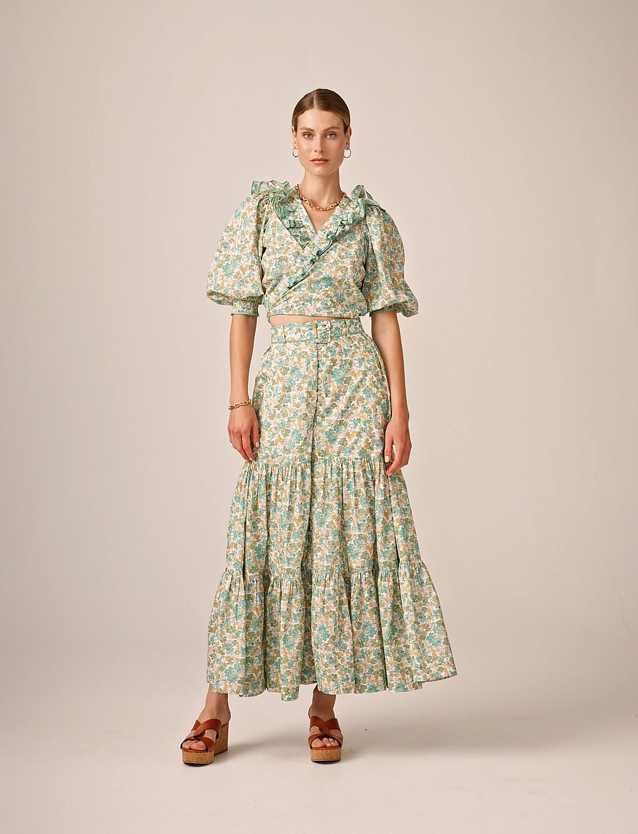 by Ti Mo - Cotton Party Skirt - 213 - anemone - 0
