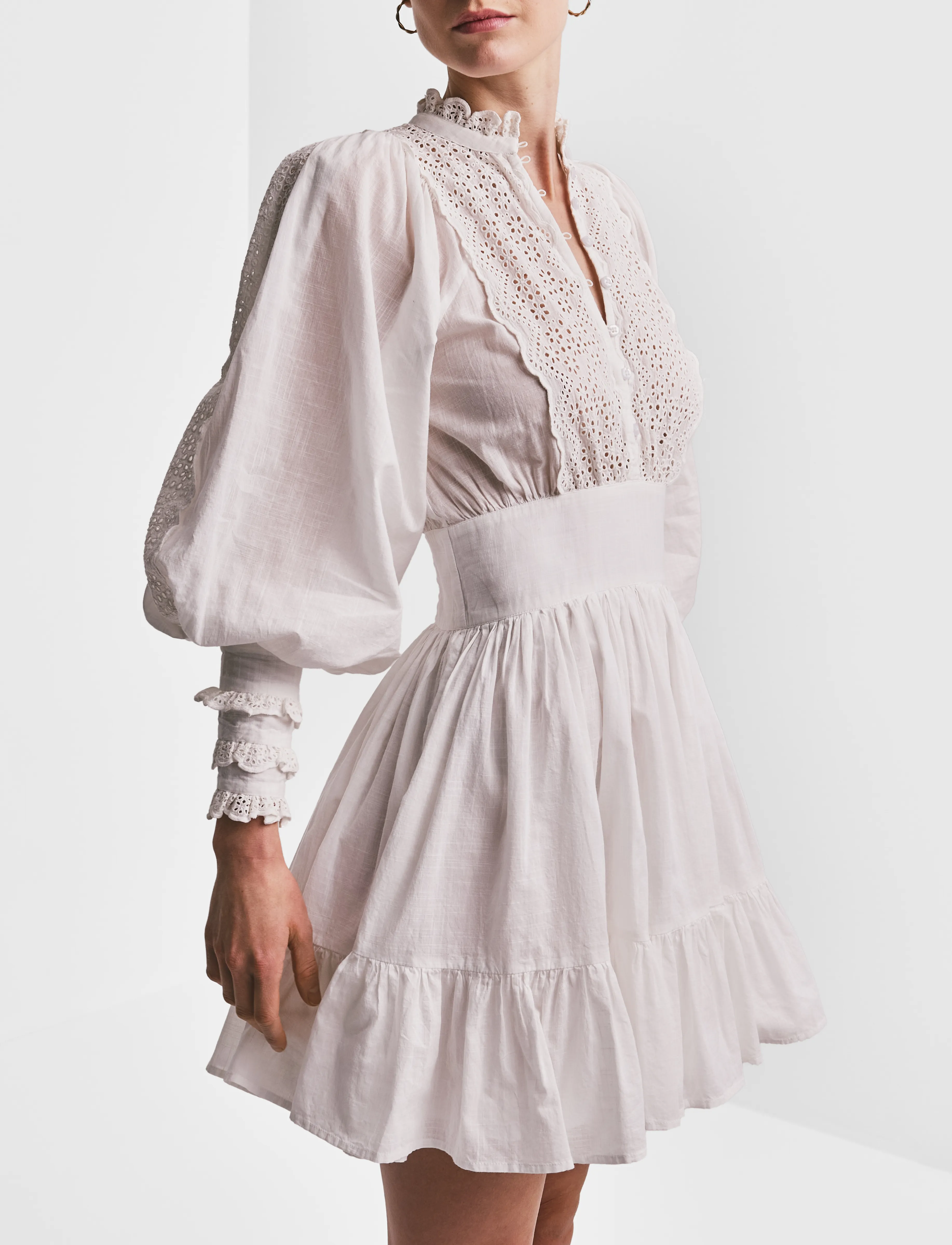 by Ti Mo - Cotton Slub Mini Dress - 001 - white - 3