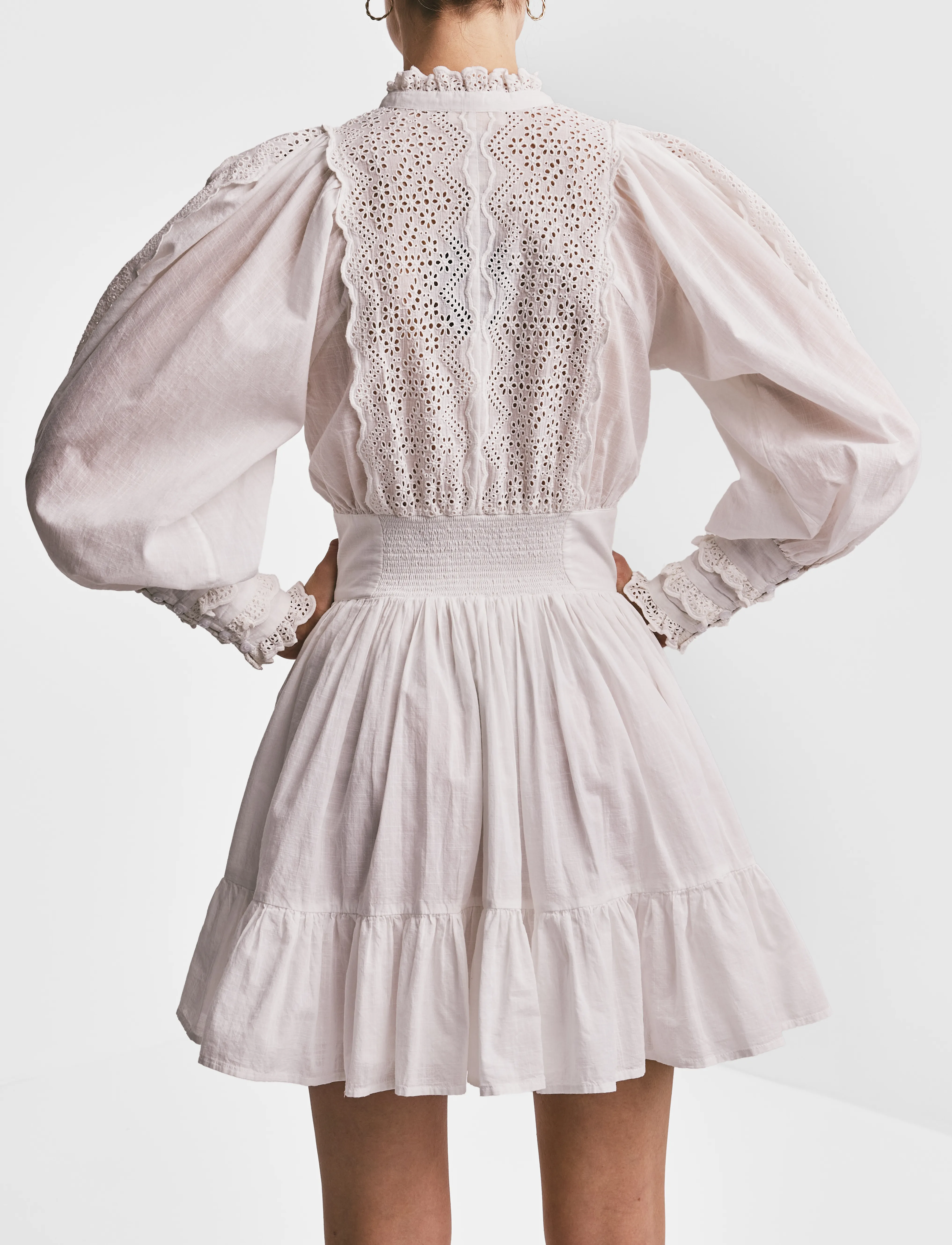 by Ti Mo - Cotton Slub Mini Dress - 001 - white - 4
