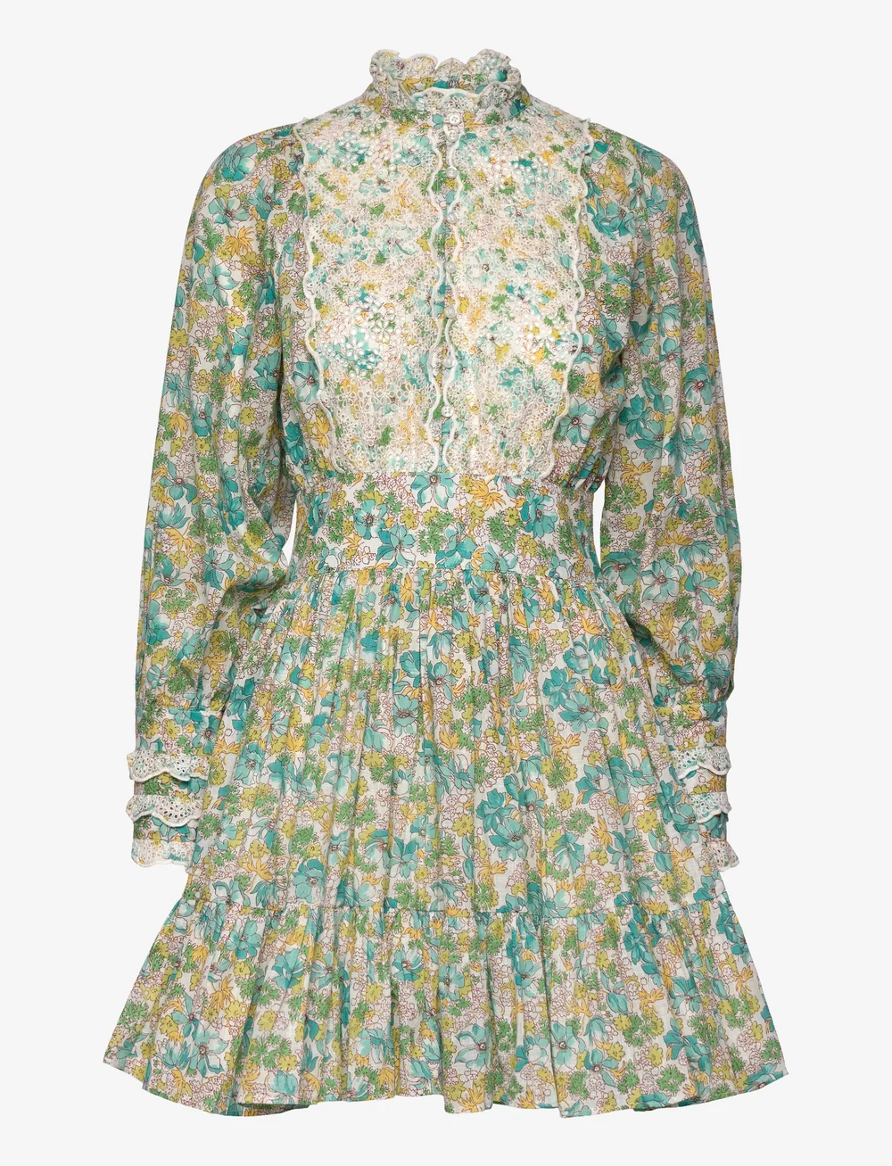 by Ti Mo - Cotton Slub Mini Dress - konfirmation - 233 - anemone fields - 1