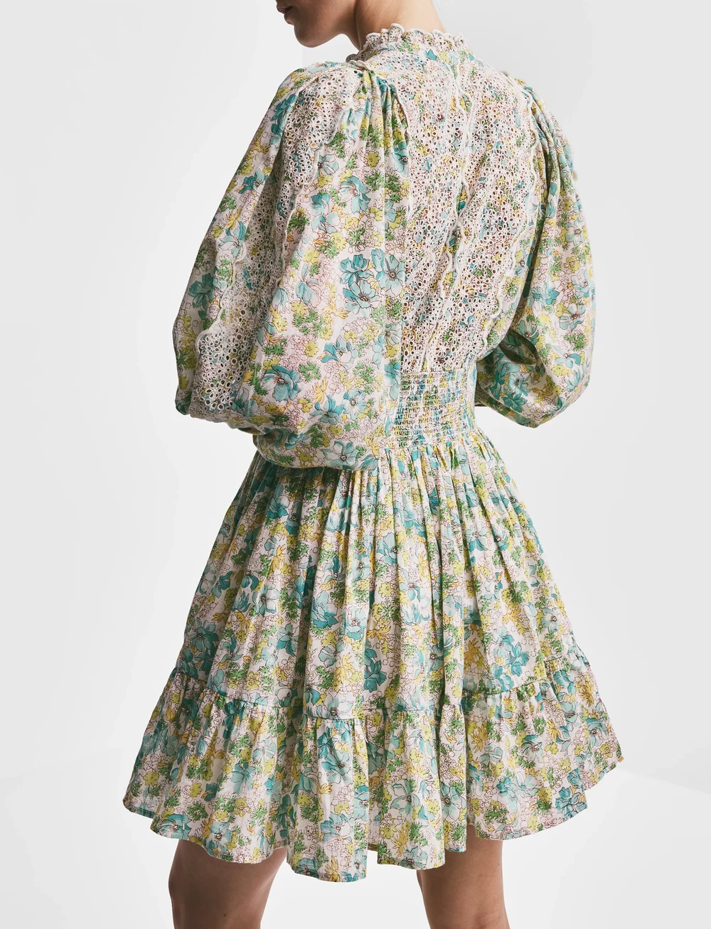 by Ti Mo - Cotton Slub Mini Dress - konfirmation - 233 - anemone fields - 3